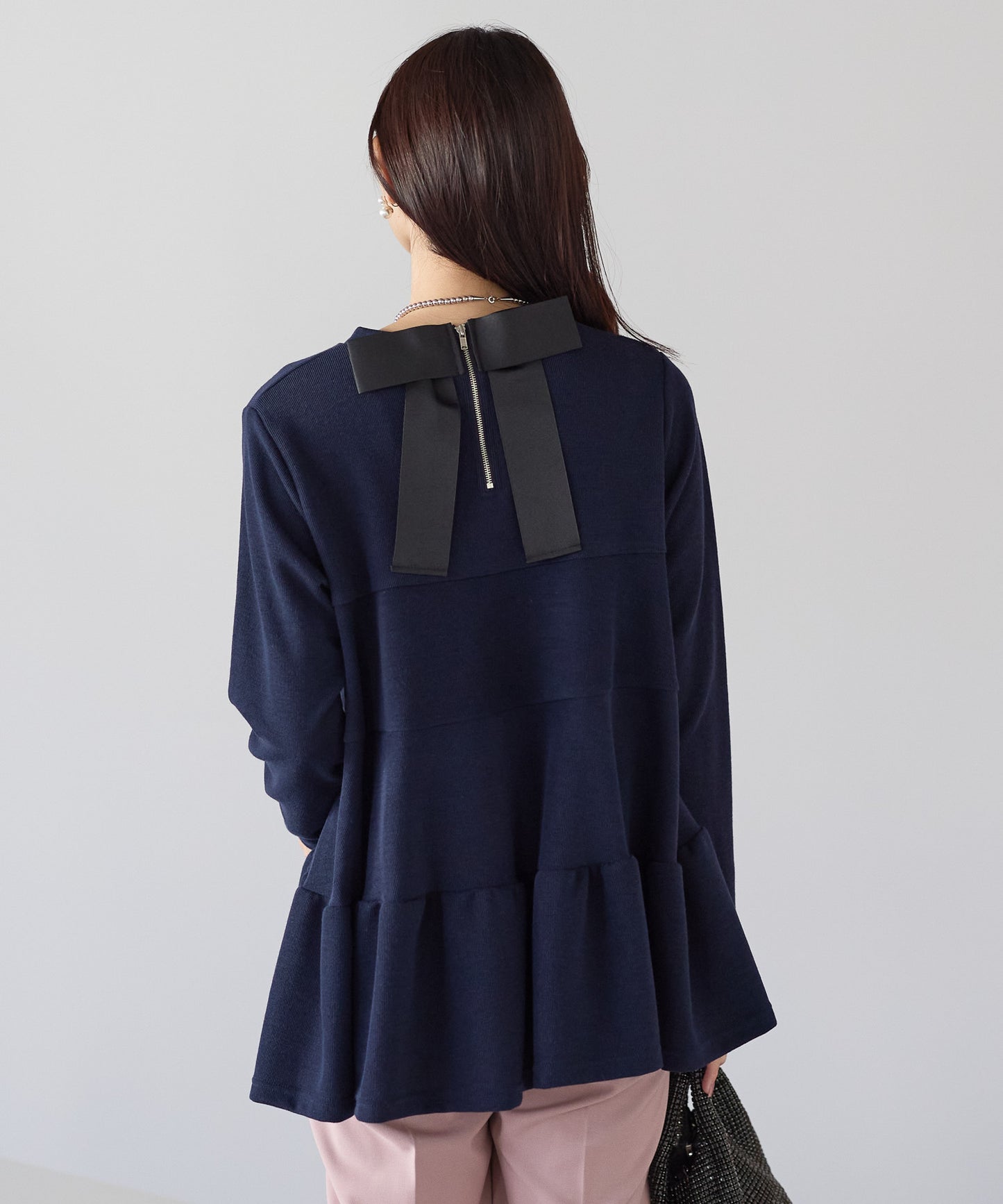 【11月9日(日)20時〜新発売】バックリボンティアードフレアトップス