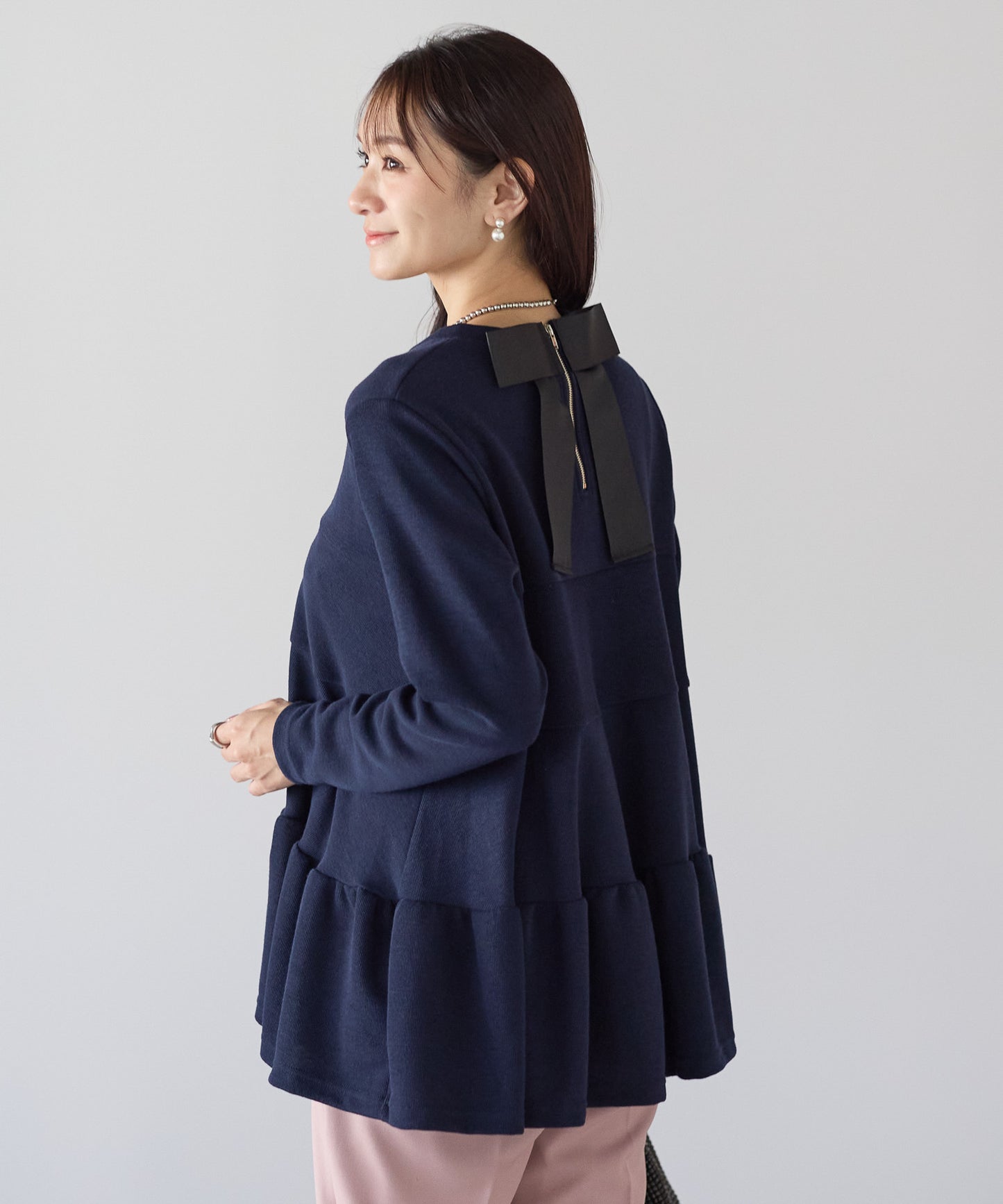 【11月9日(日)20時〜新発売】バックリボンティアードフレアトップス