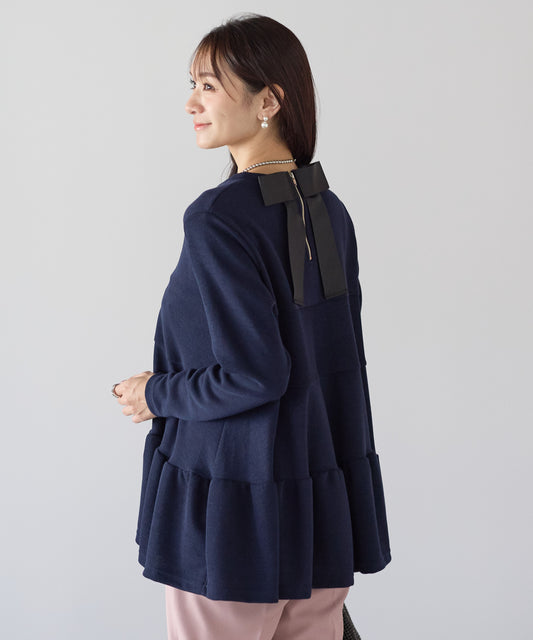 【11月9日(日)20時〜新発売】バックリボンティアードフレアトップス