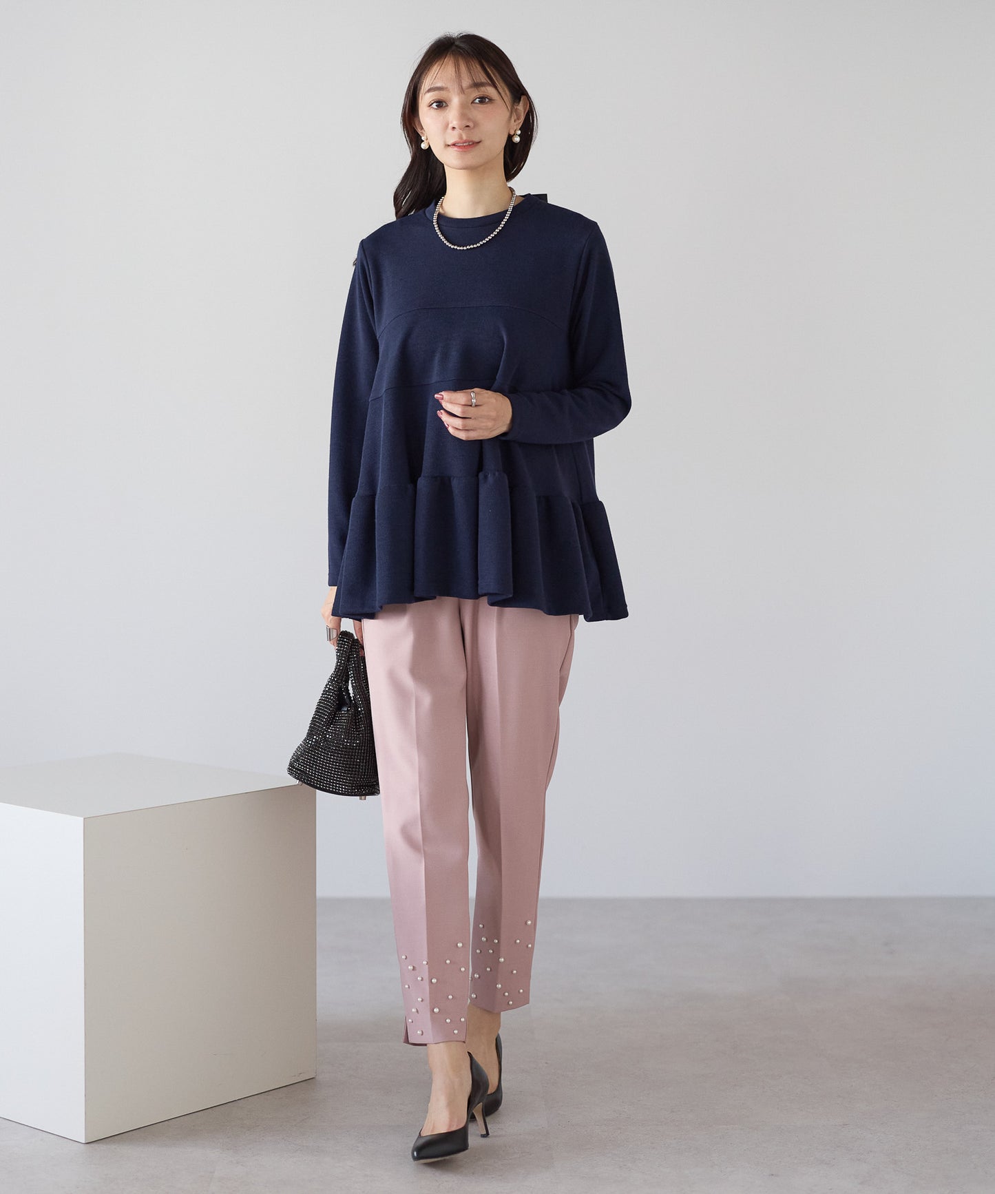 【11月9日(日)20時〜新発売】バックリボンティアードフレアトップス