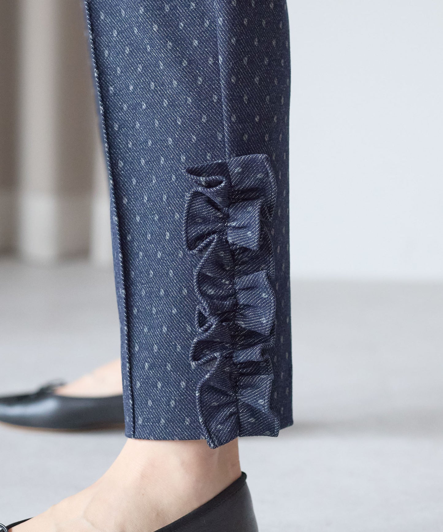 【1月11日(日)20時〜新発売】スノードットフリルテーパードパンツ