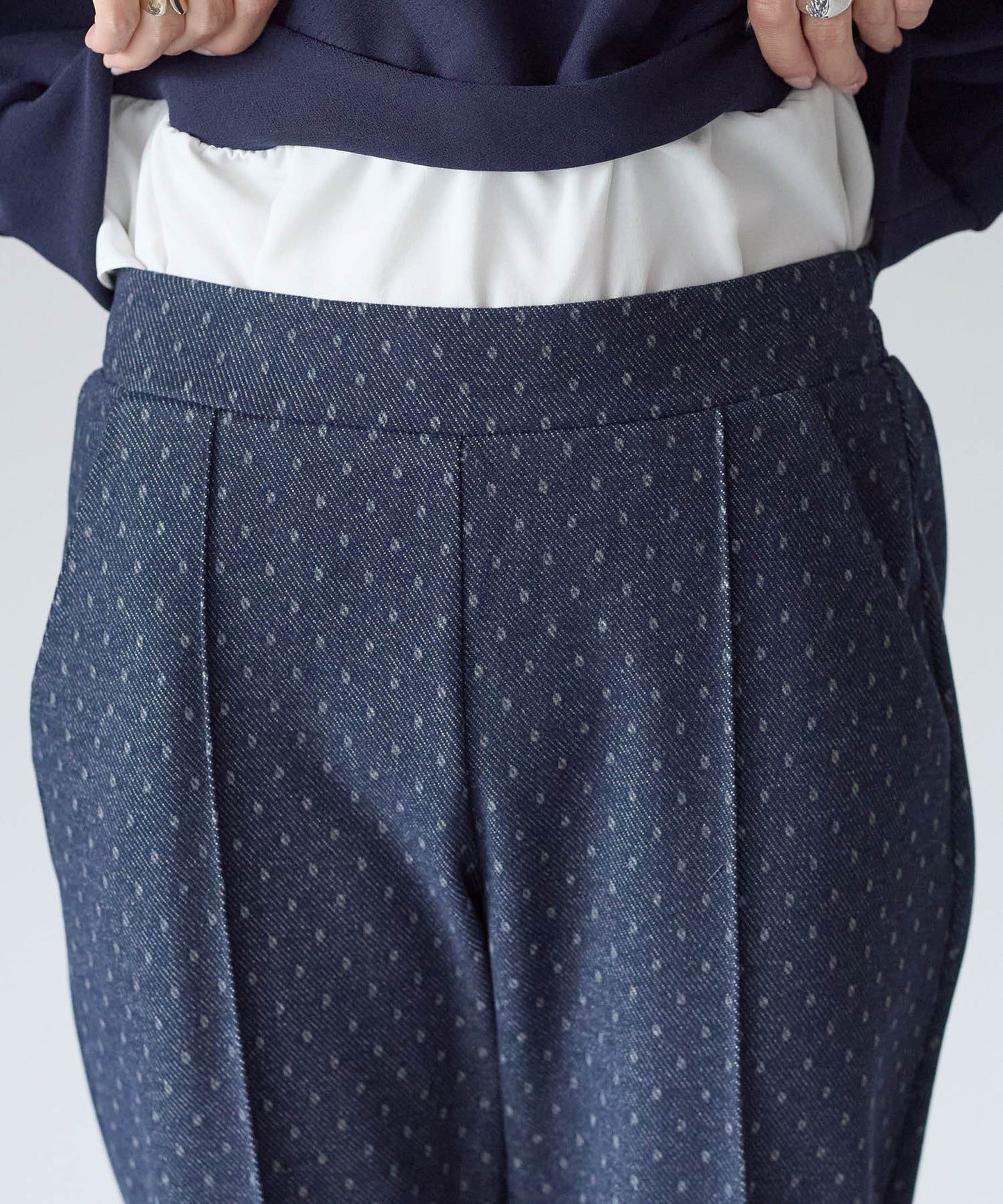 【1月11日(日)20時〜新発売】スノードットフリルテーパードパンツ