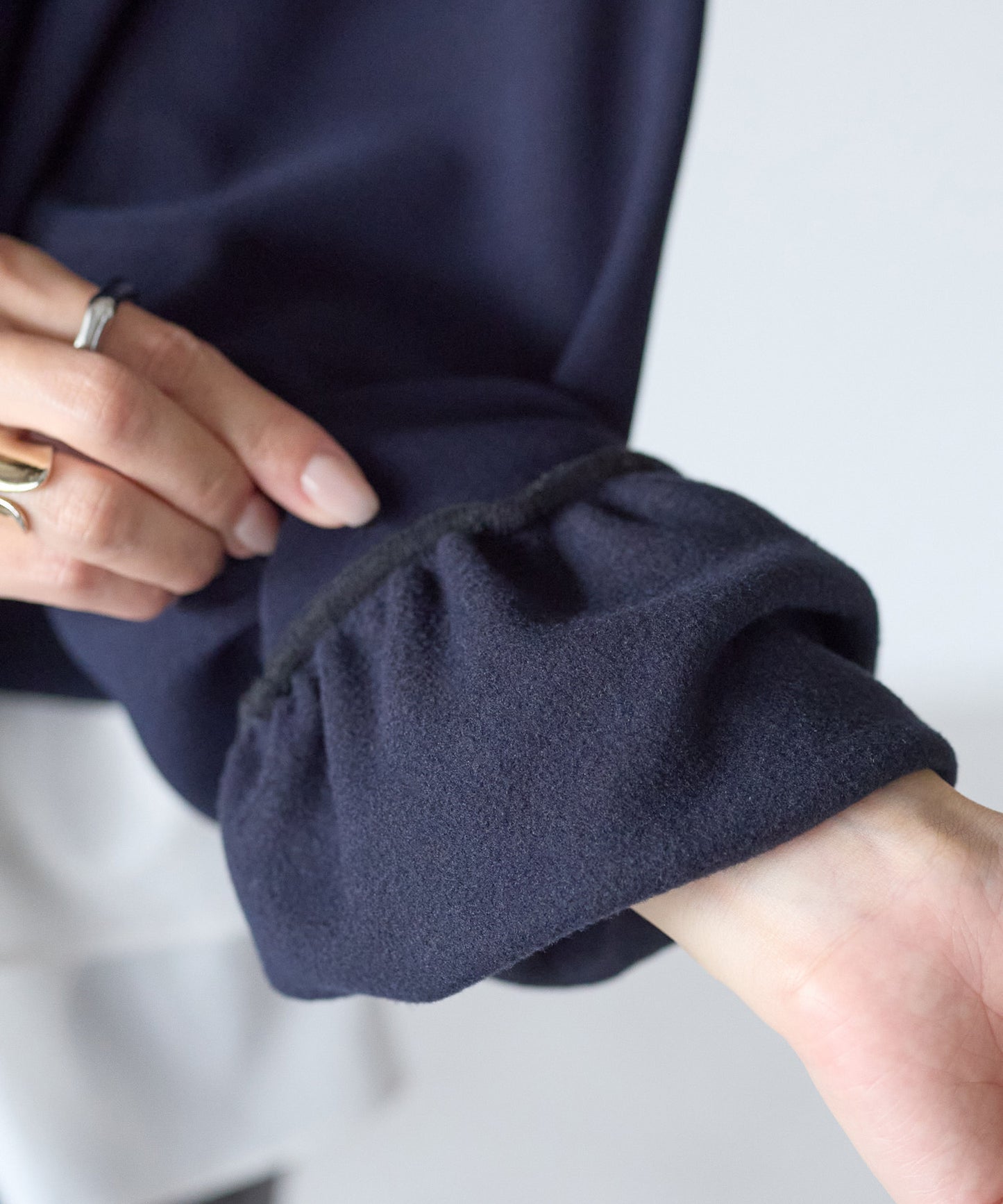 【12月5日(金)13時〜新発売】裏起毛フリルレイヤードトップス　