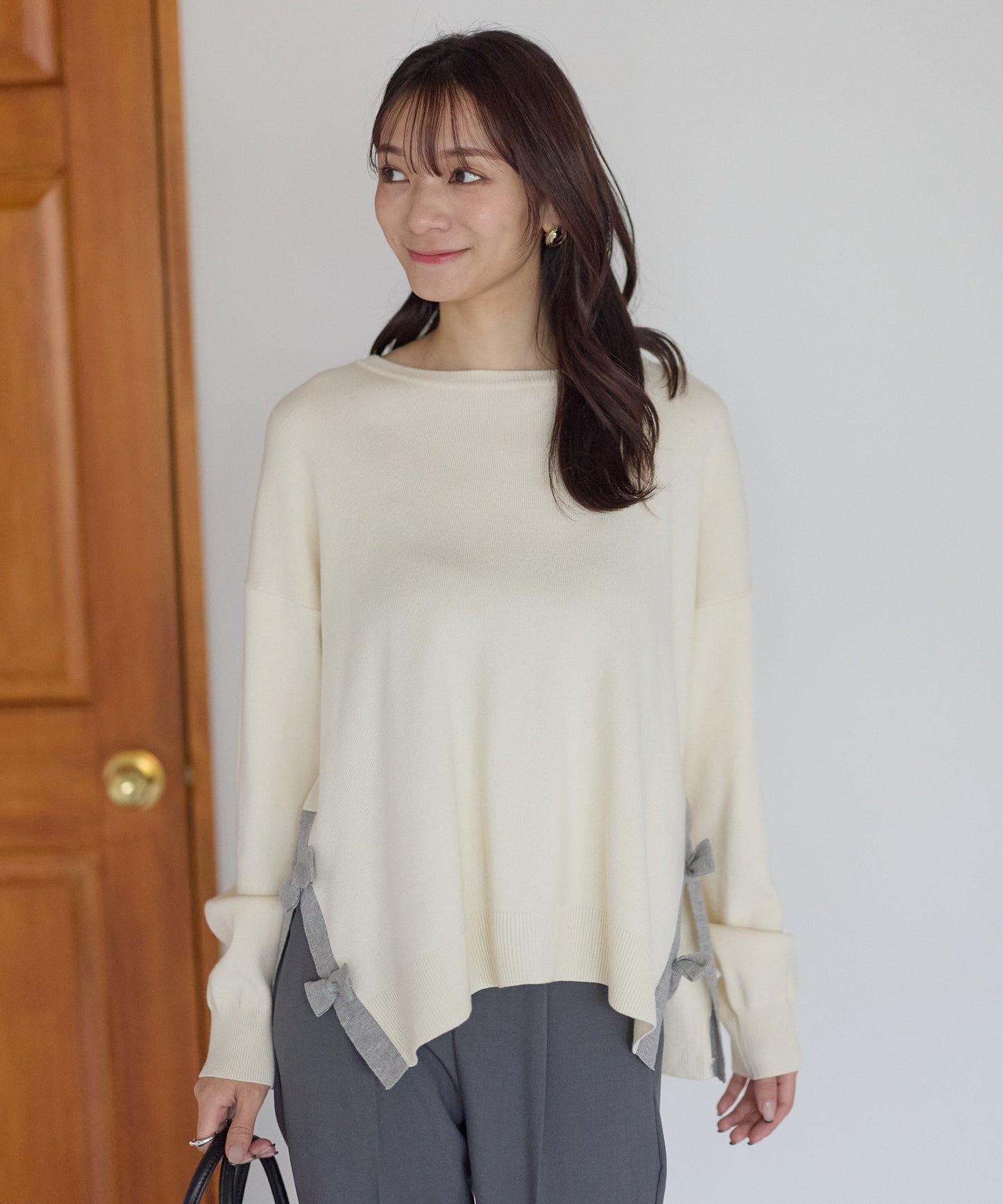 【11月28日(金)13時〜新発売】サイドリボンニット