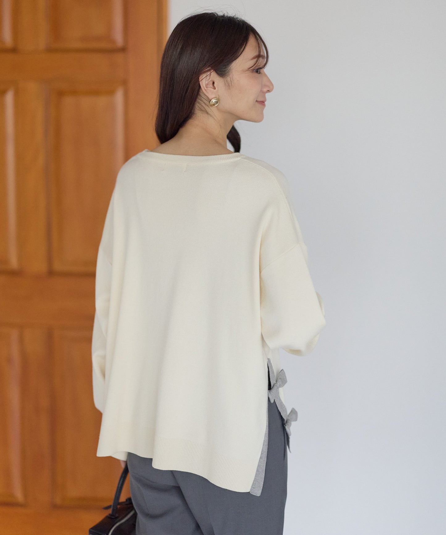 【11月28日(金)13時〜新発売】サイドリボンニット