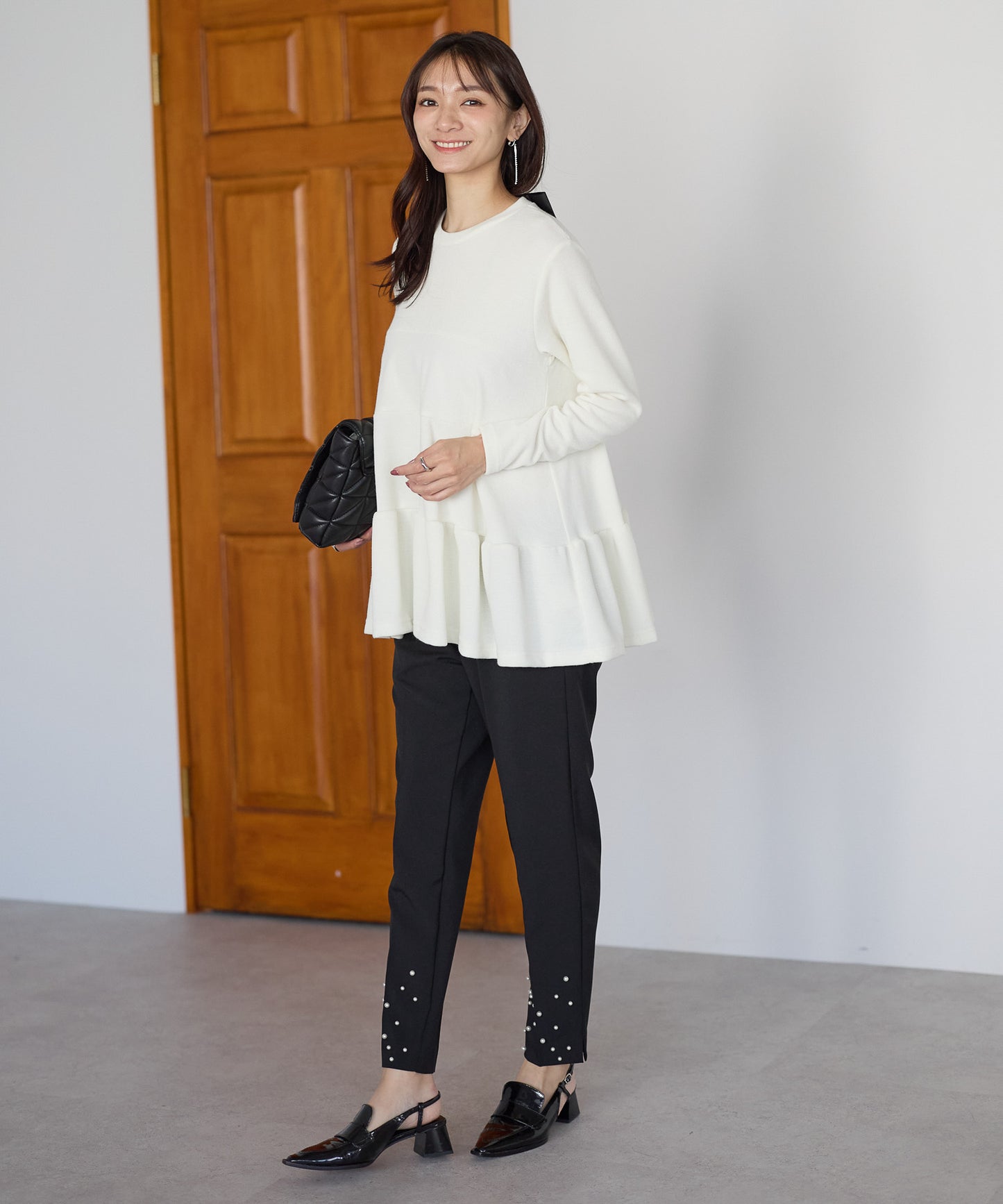 【10月19日(日)20時〜新発売】ランダム裾パールパンツ