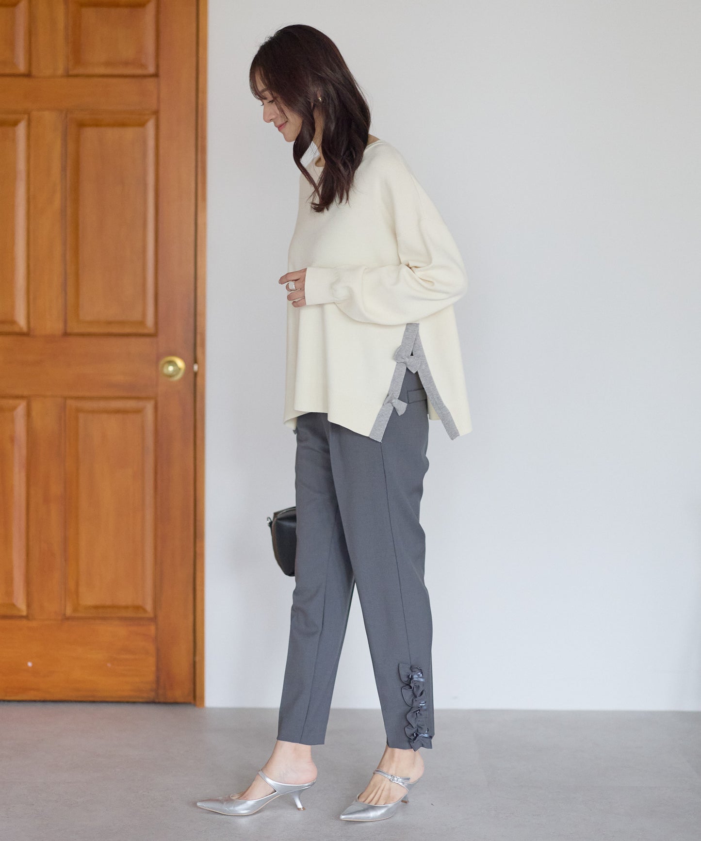 【11月28日(金)13時〜新発売】サイドリボンニット