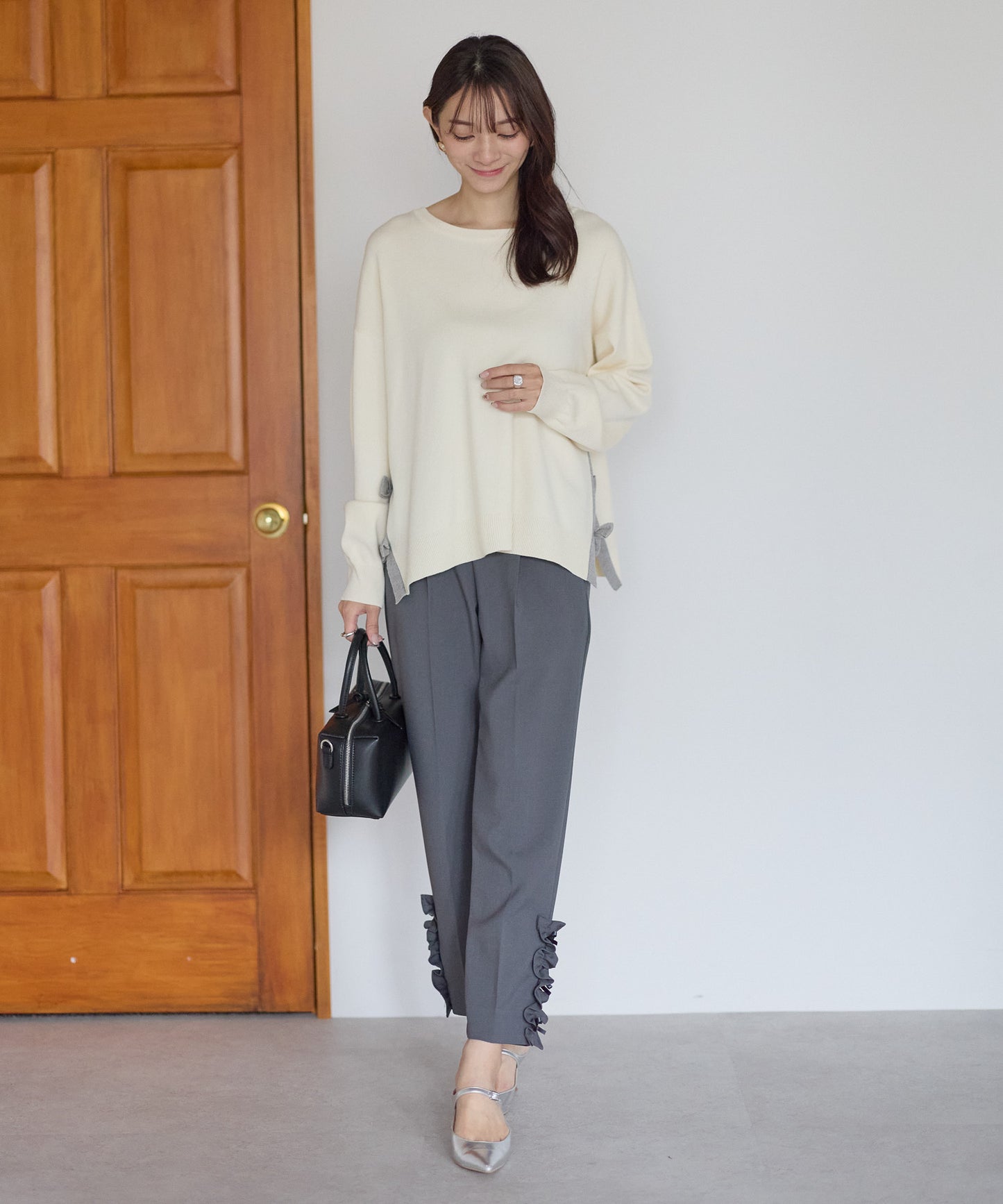 【11月28日(金)13時〜新発売】サイドリボンニット