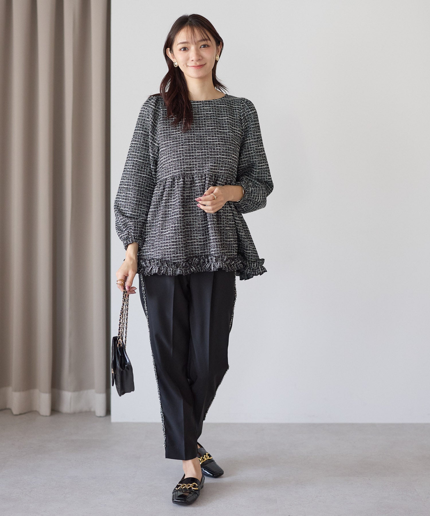 クラシカルリボンツイードトップス – Neigeオンラインストア