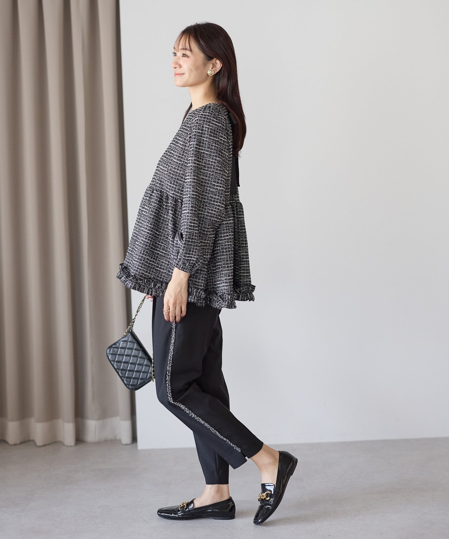 【11月9日(日)20時〜新発売】クラシカルリボンツイードトップス