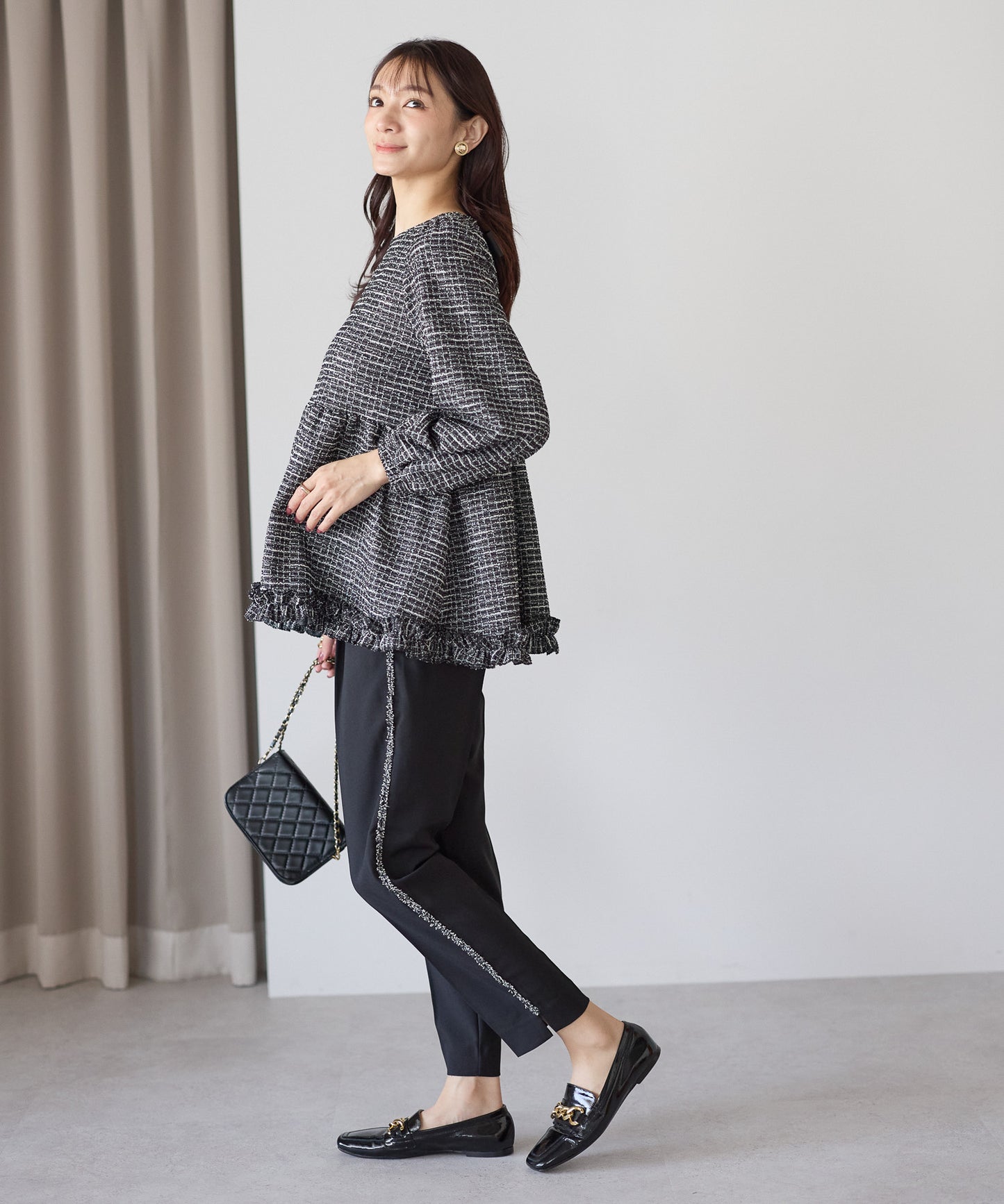 【11月9日(日)20時〜新発売】クラシカルリボンツイードトップス