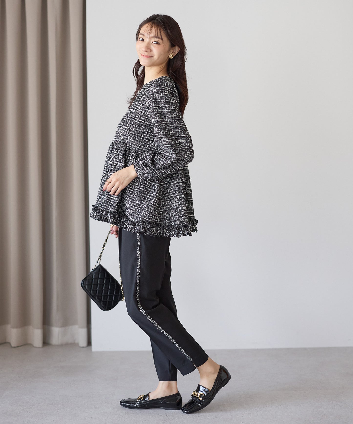 【11月9日(日)20時〜新発売】クラシカルリボンツイードトップス