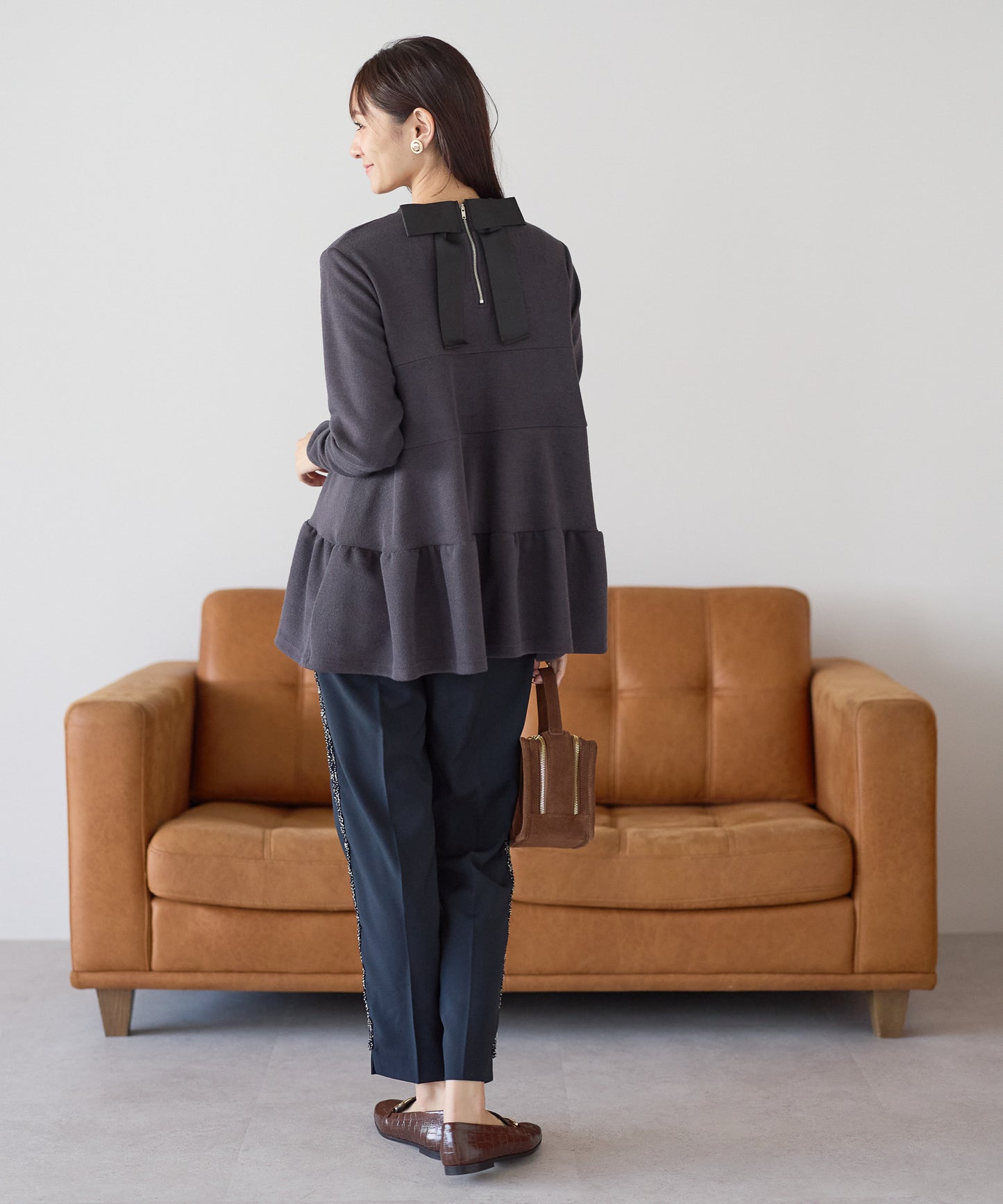 【11月9日(日)20時〜新発売】バックリボンティアードフレアトップス