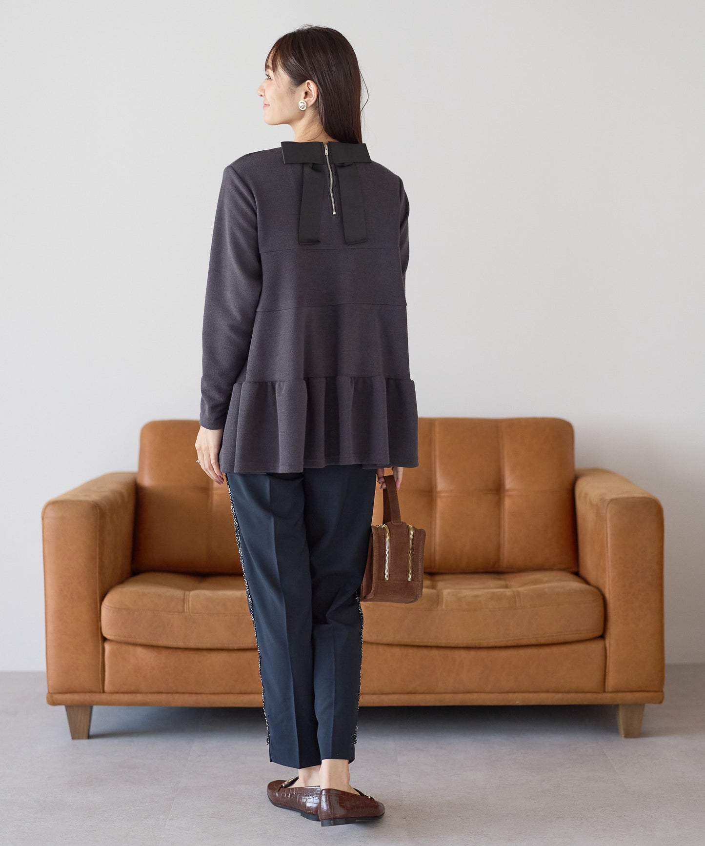 【11月9日(日)20時〜新発売】バックリボンティアードフレアトップス