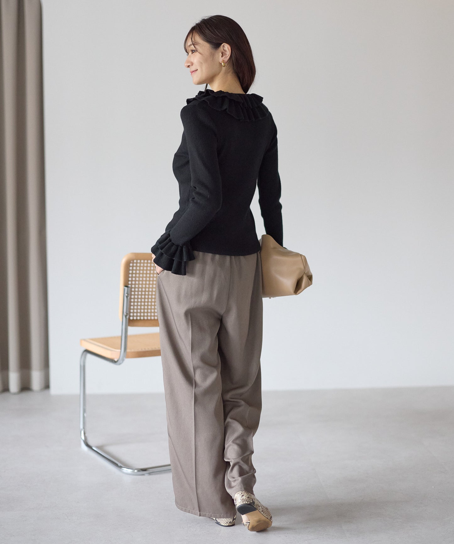 【11月28日(金)13時〜新発売】ダブルフリルリブニット