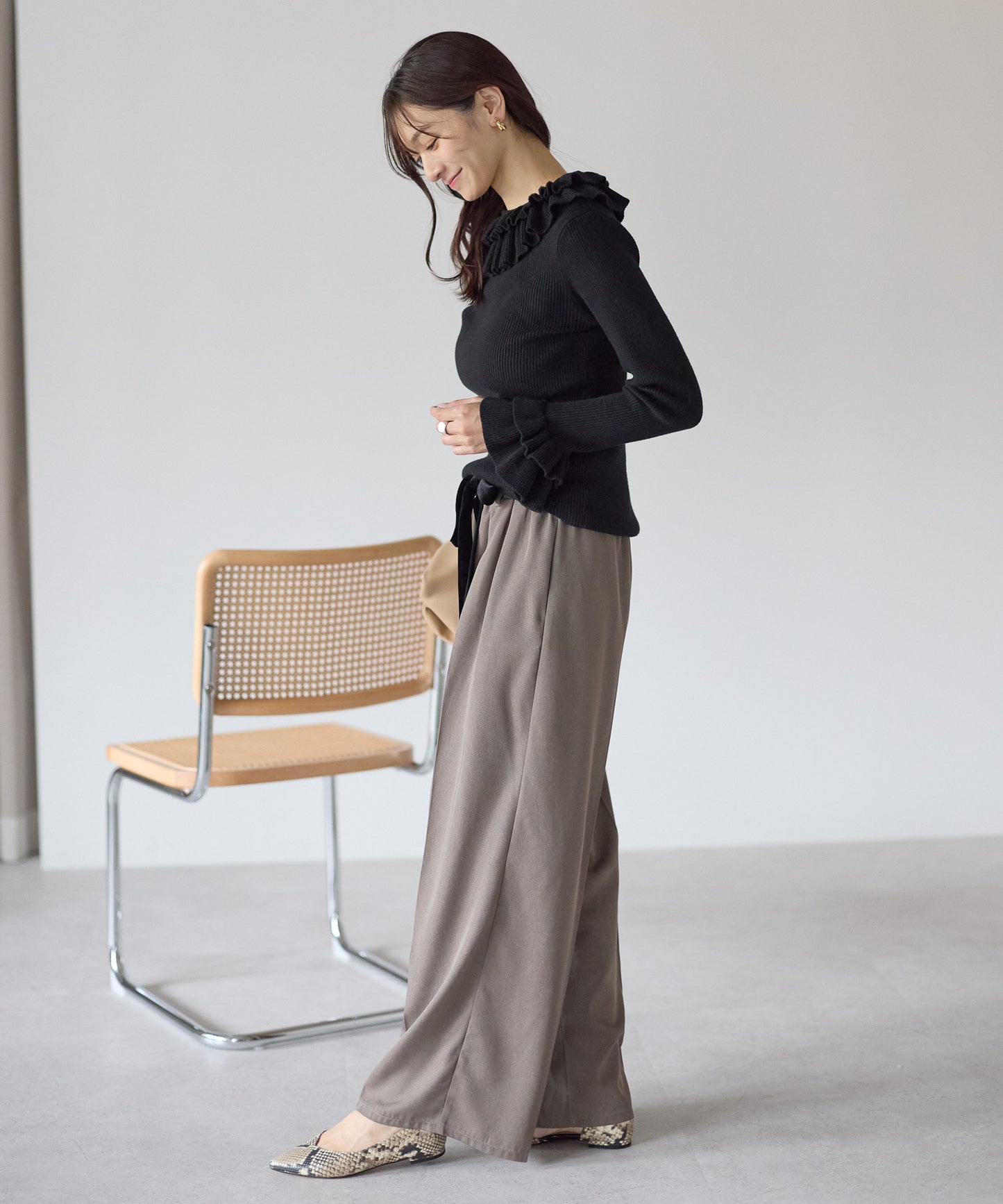 【11月28日(金)13時〜新発売】ダブルフリルリブニット