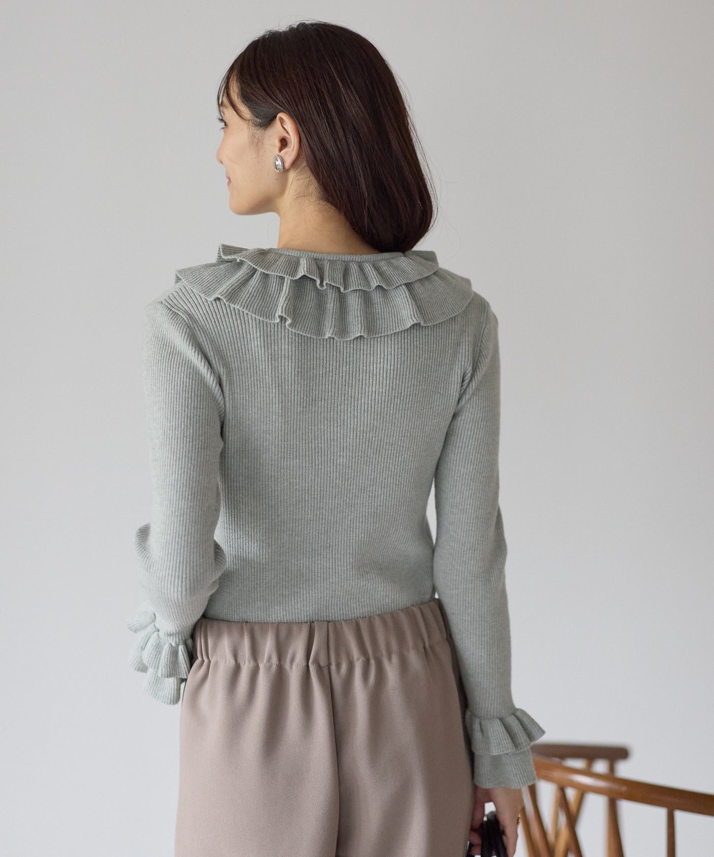 【11月28日(金)13時〜新発売】ダブルフリルリブニット