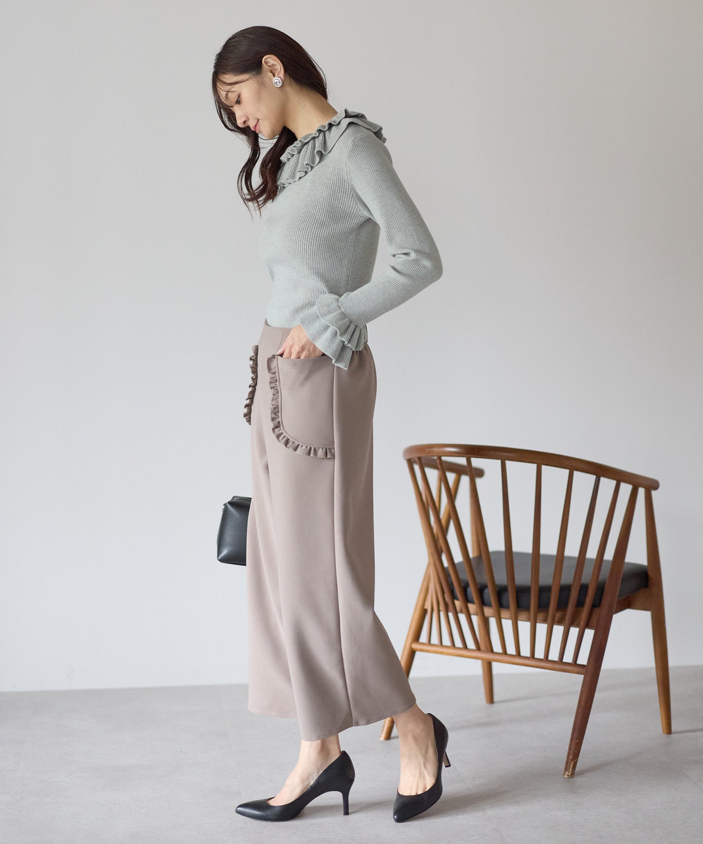 【11月28日(金)13時〜新発売】ダブルフリルリブニット