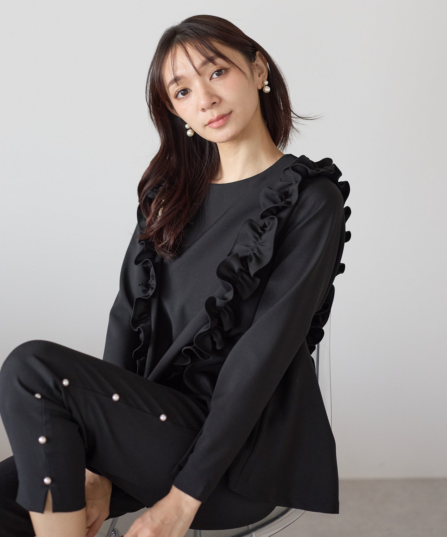 【11月9日(日)20時〜新発売】ツインフリルフレアトップス