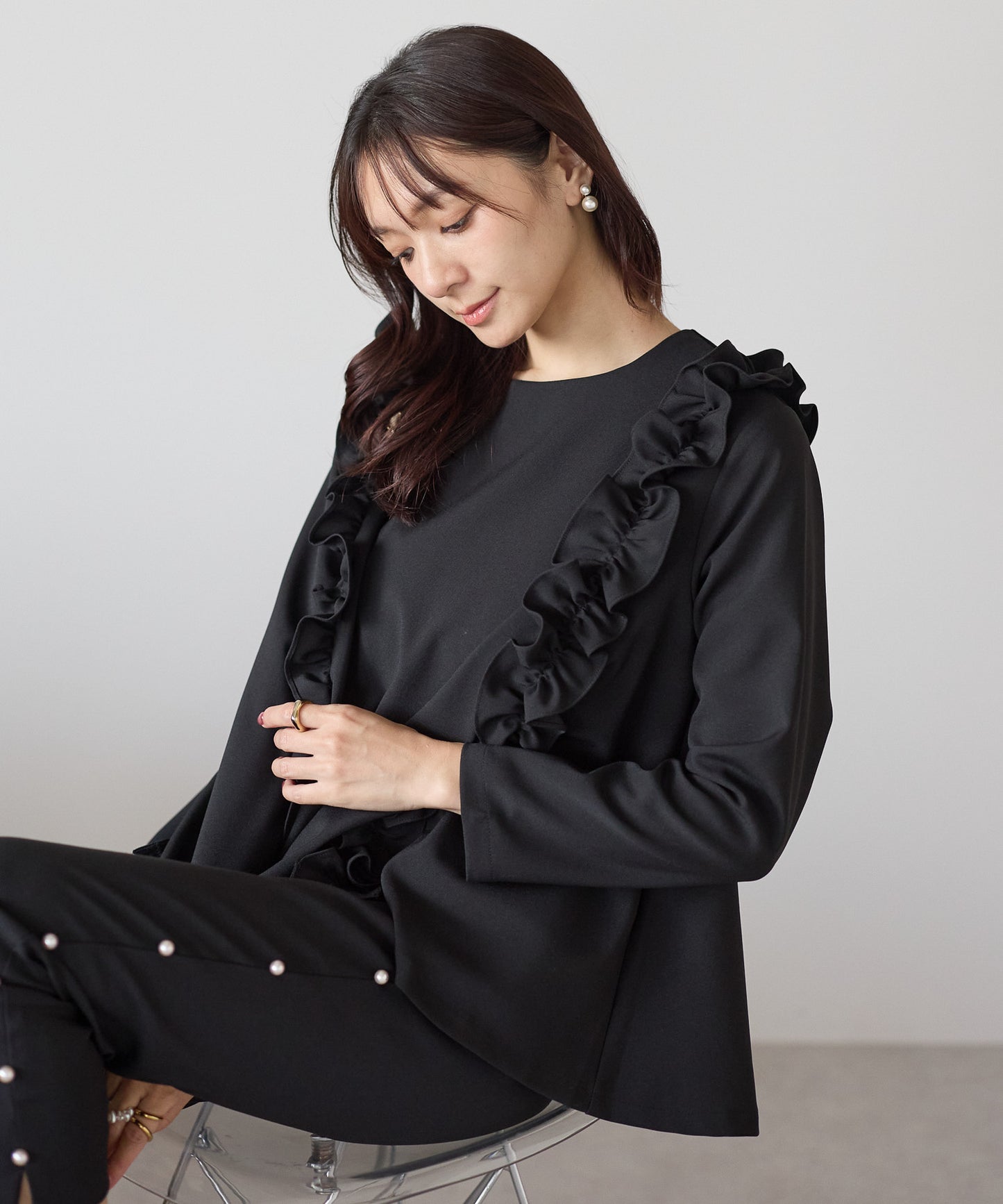 【11月9日(日)20時〜新発売】ツインフリルフレアトップス