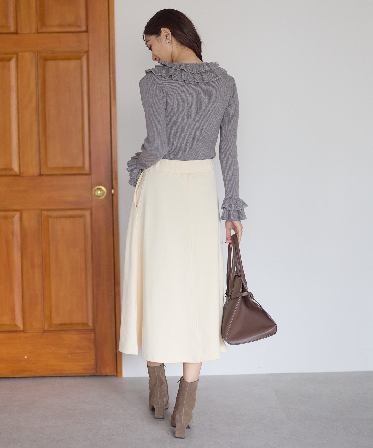 【11月28日(金)13時〜新発売】ダブルフリルリブニット