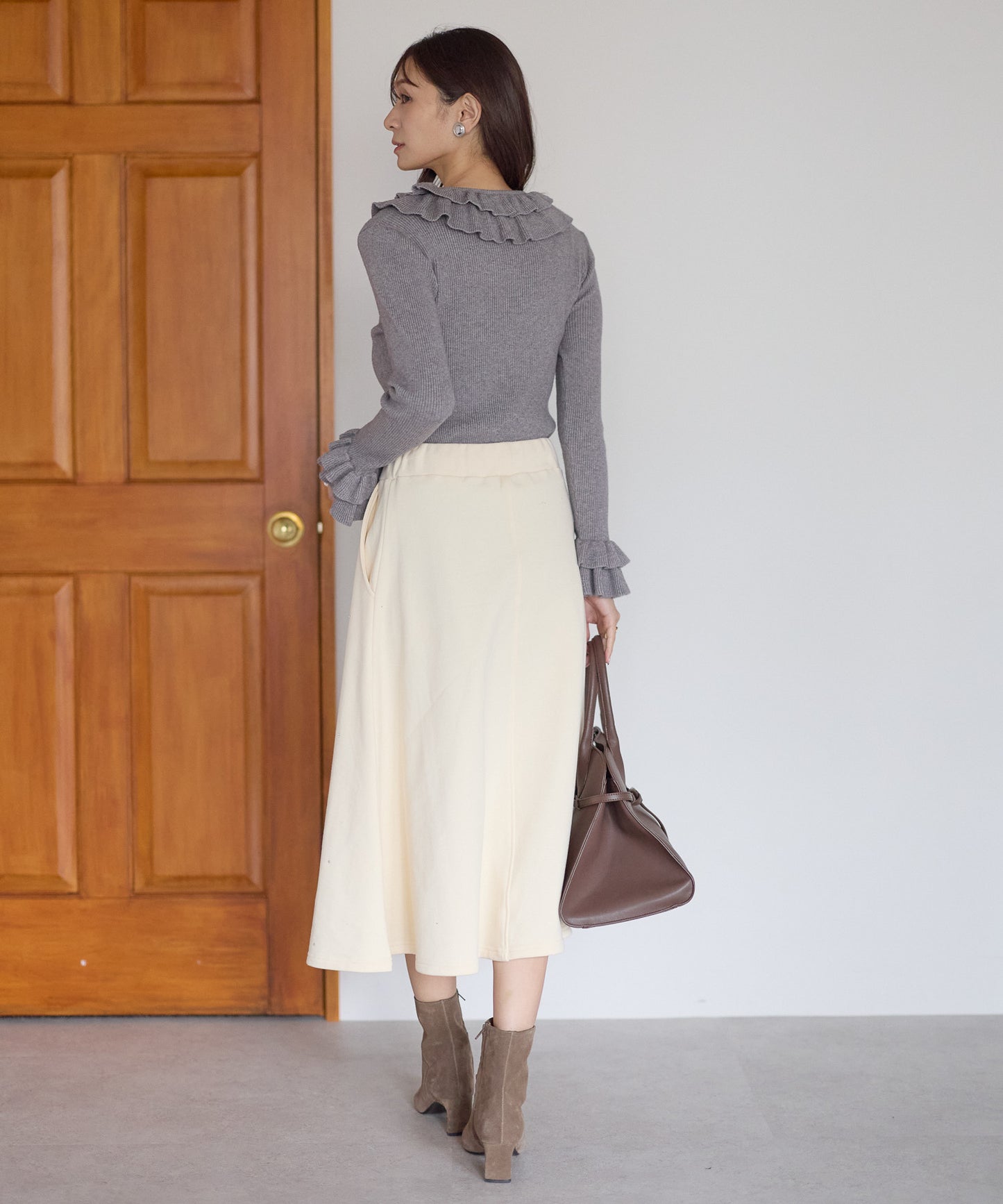 【11月28日(金)13時〜新発売】ダブルフリルリブニット