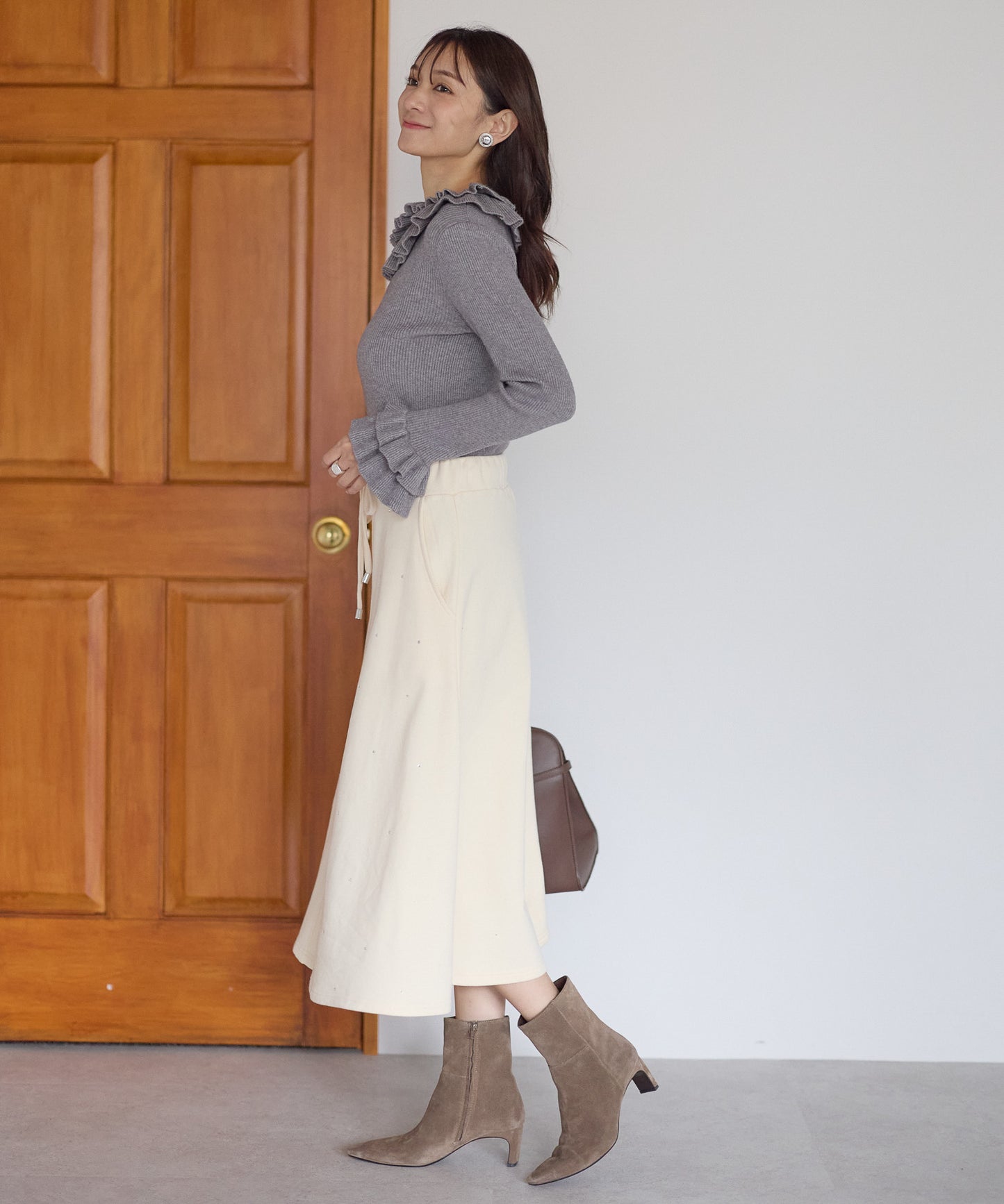 【11月28日(金)13時〜新発売】ダブルフリルリブニット