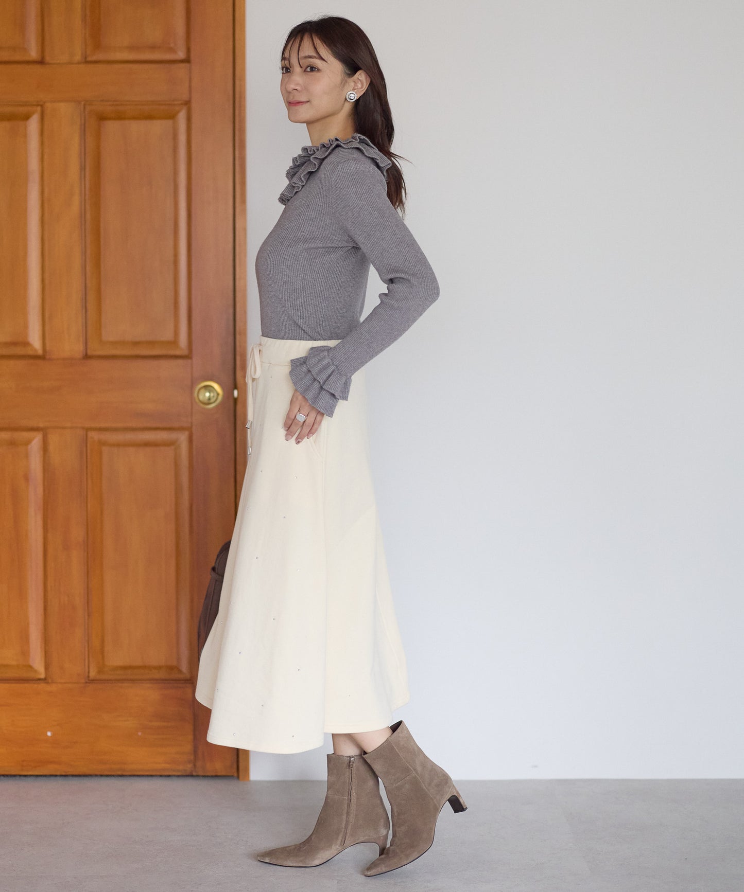 【11月28日(金)13時〜新発売】ダブルフリルリブニット