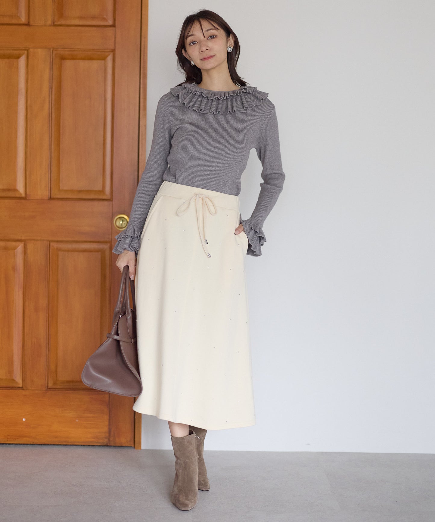 【11月28日(金)13時〜新発売】ダブルフリルリブニット