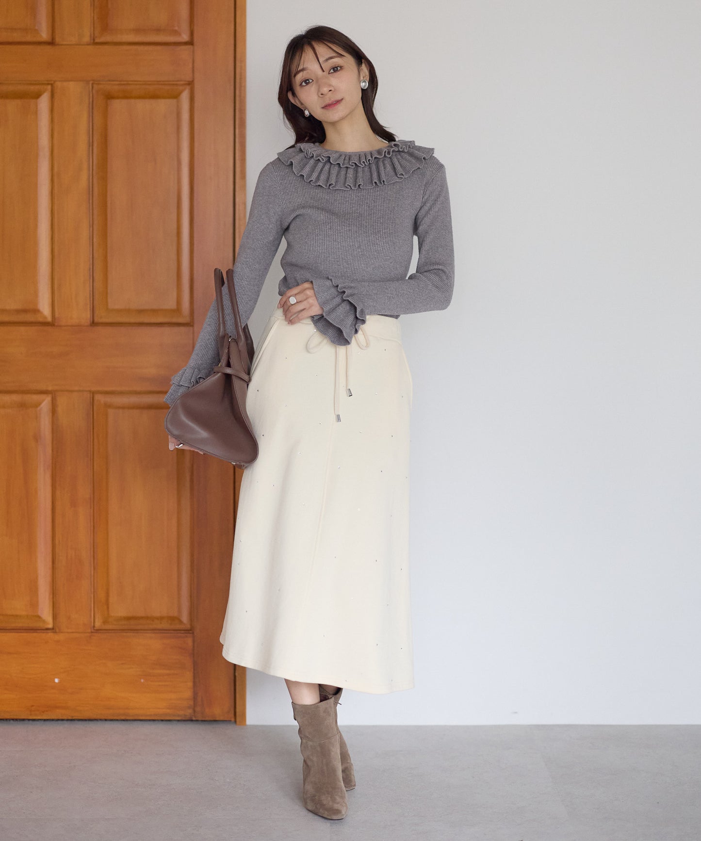 【11月28日(金)13時〜新発売】ダブルフリルリブニット