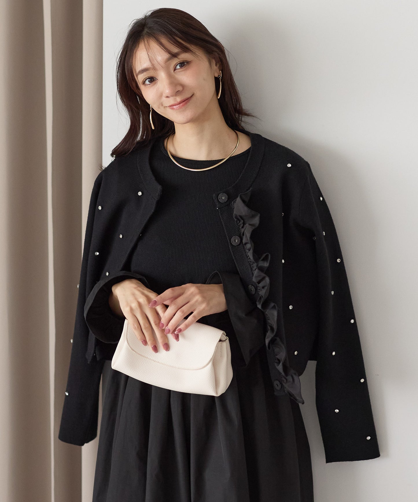 【11月9日(日)20時〜新発売】ジュエルフリルカーディガン