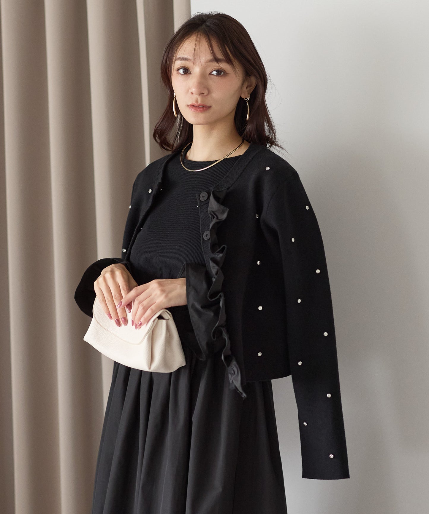 【11月9日(日)20時〜新発売】ジュエルフリルカーディガン