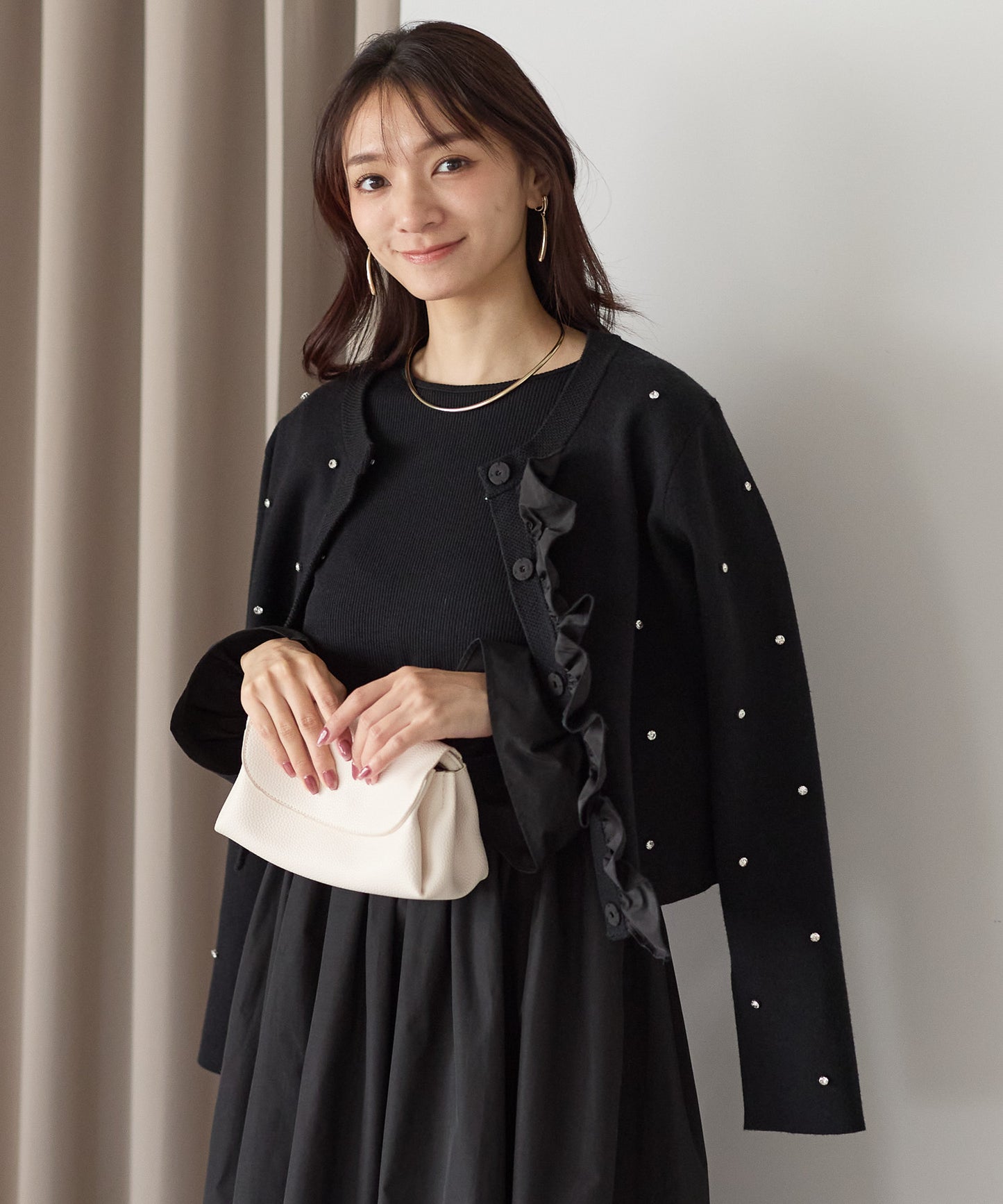 【11月9日(日)20時〜新発売】ジュエルフリルカーディガン