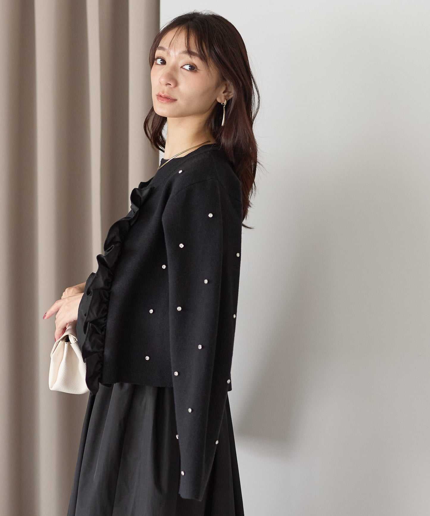 【11月9日(日)20時〜新発売】ジュエルフリルカーディガン