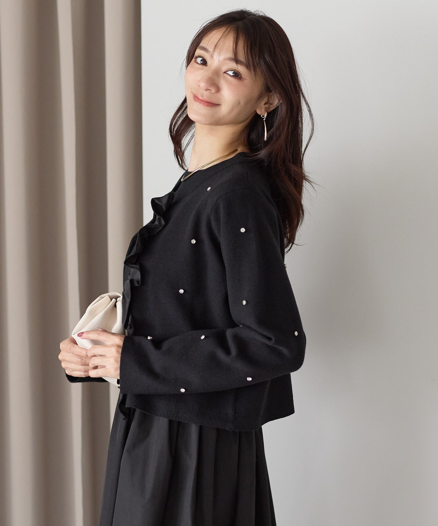 【11月9日(日)20時〜新発売】ジュエルフリルカーディガン