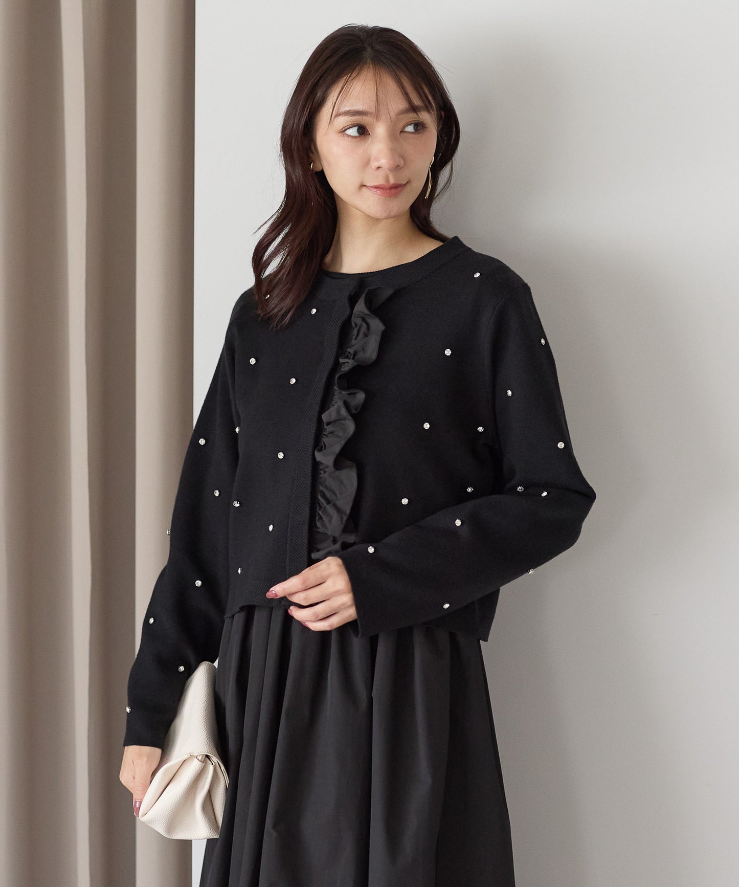 【11月9日(日)20時〜新発売】ジュエルフリルカーディガン