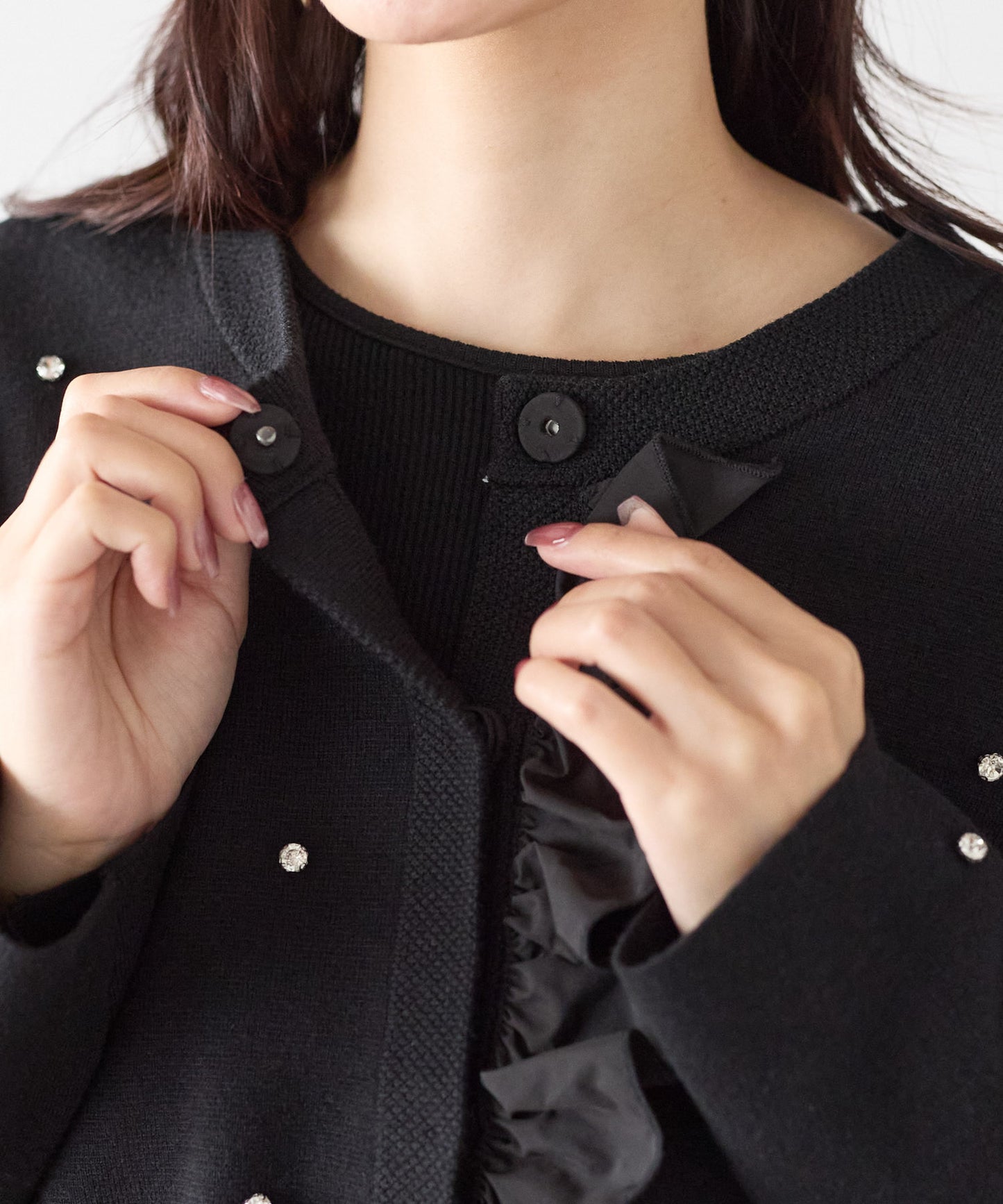 【11月9日(日)20時〜新発売】ジュエルフリルカーディガン