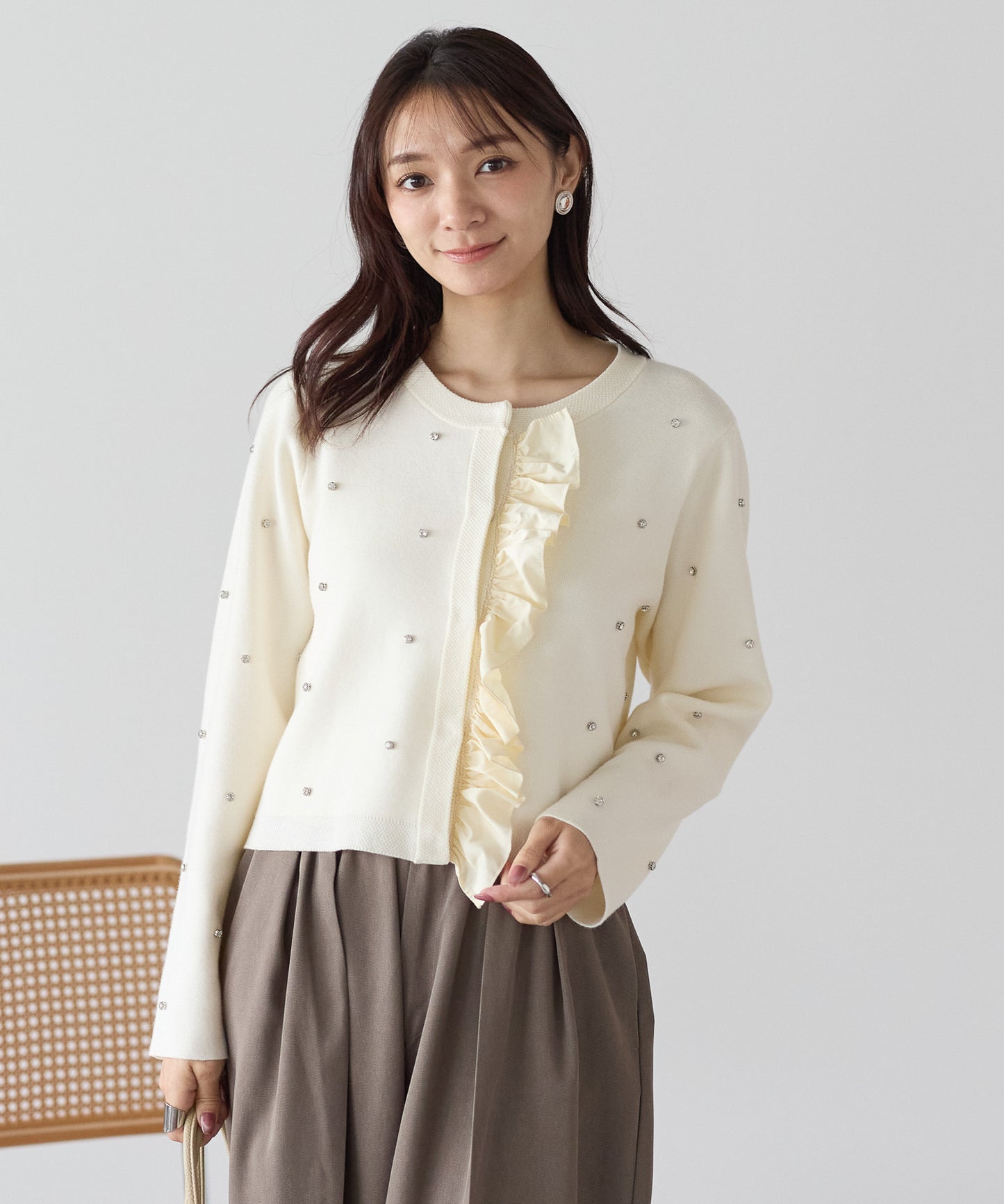 【11月9日(日)20時〜新発売】ジュエルフリルカーディガン