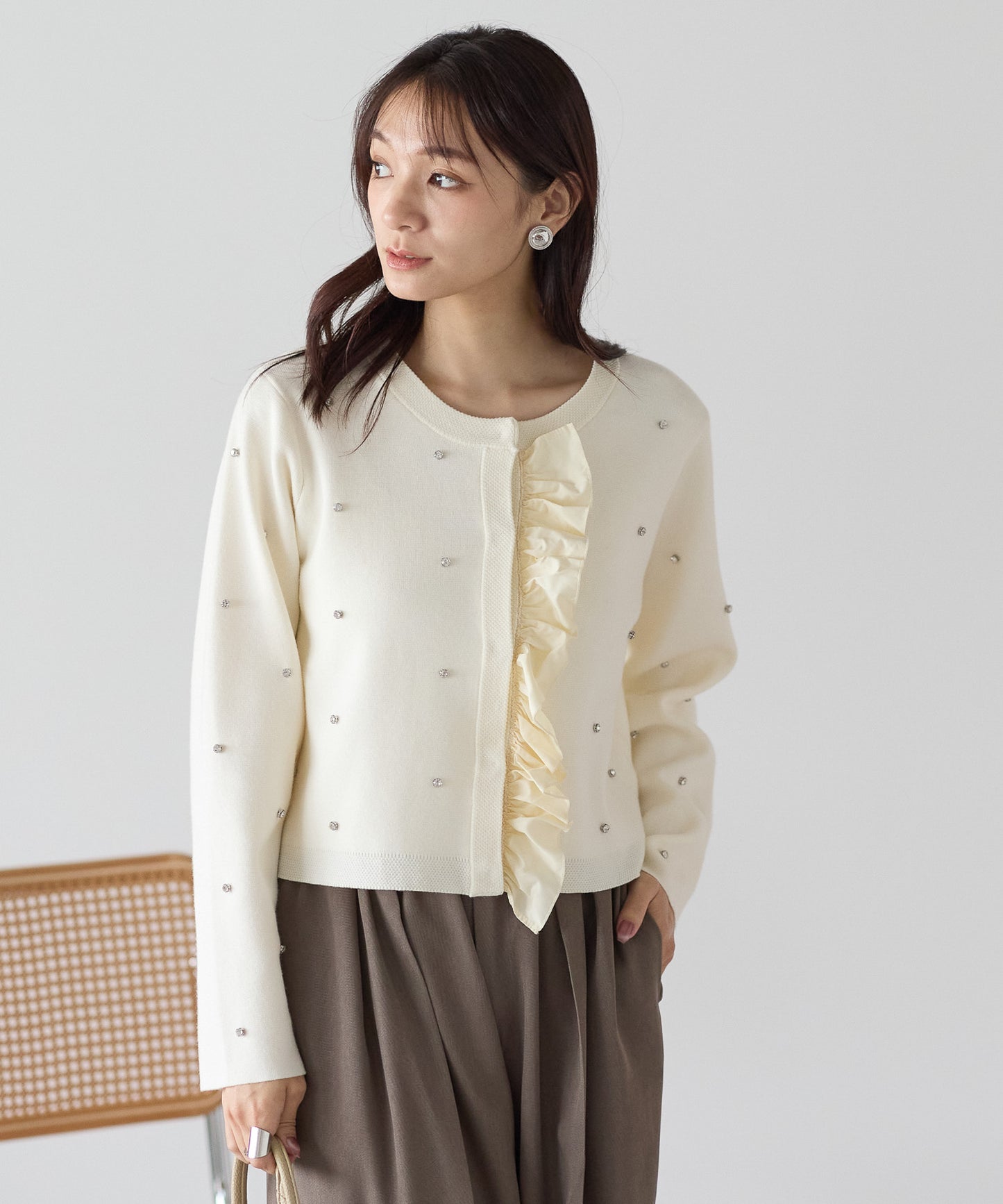 【11月9日(日)20時〜新発売】ジュエルフリルカーディガン