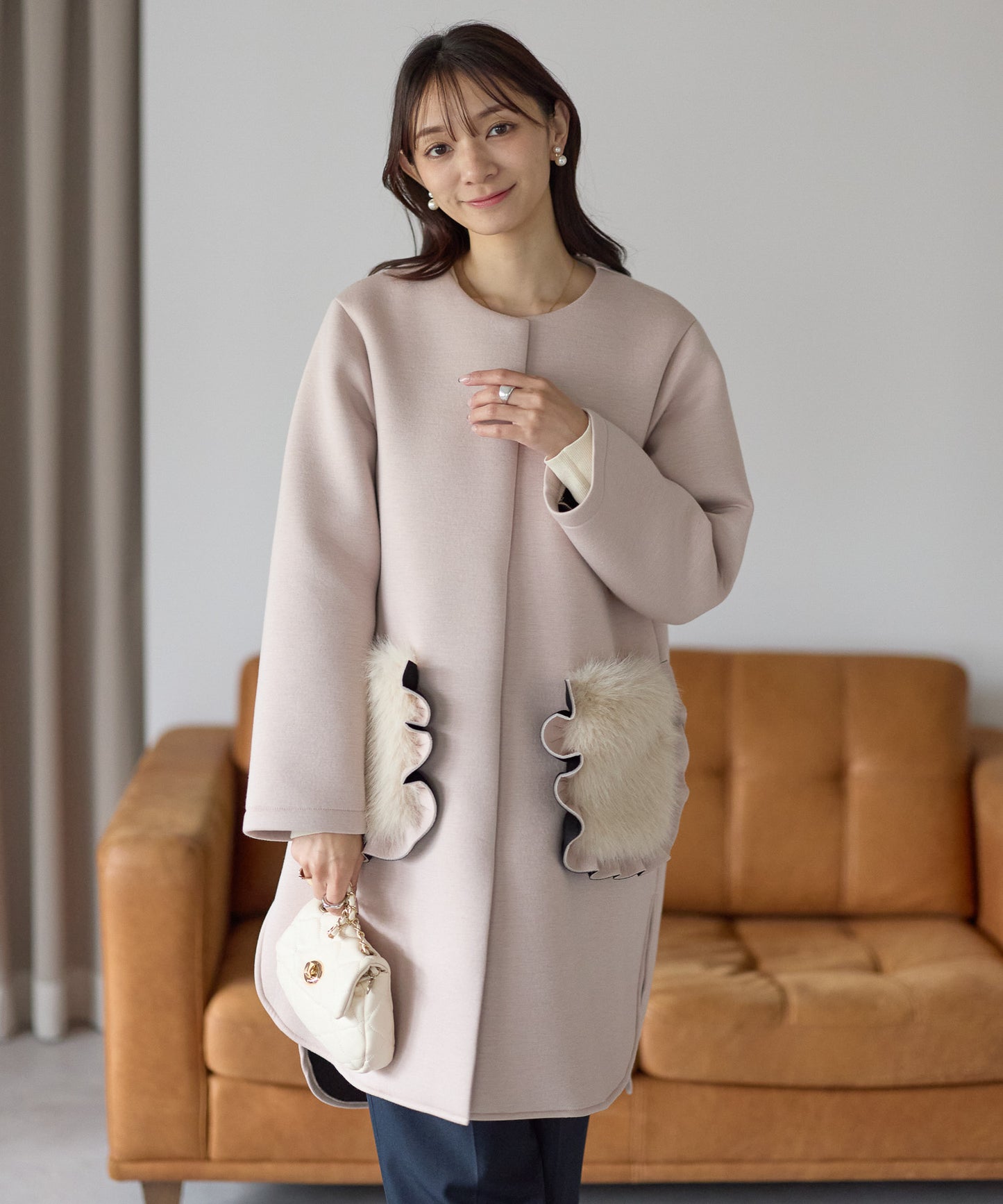 【12月5日(金)13時〜新発売】フリルファーポケットコート