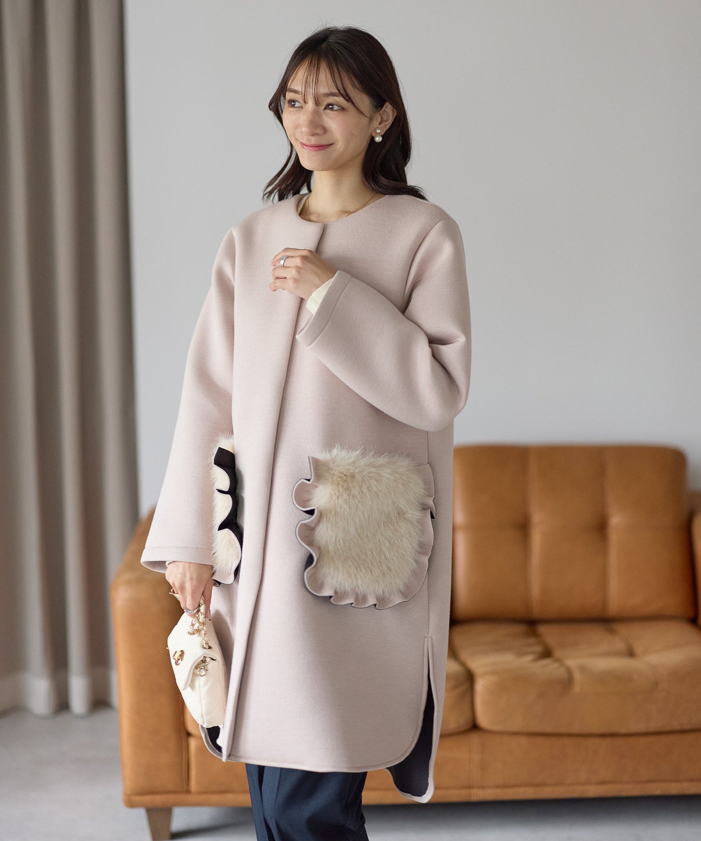 【12月5日(金)13時〜新発売】フリルファーポケットコート