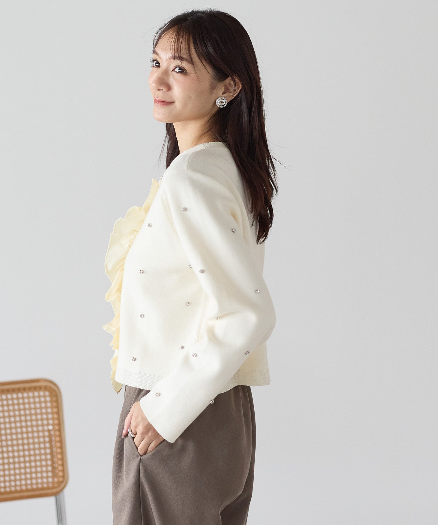 【11月9日(日)20時〜新発売】ジュエルフリルカーディガン