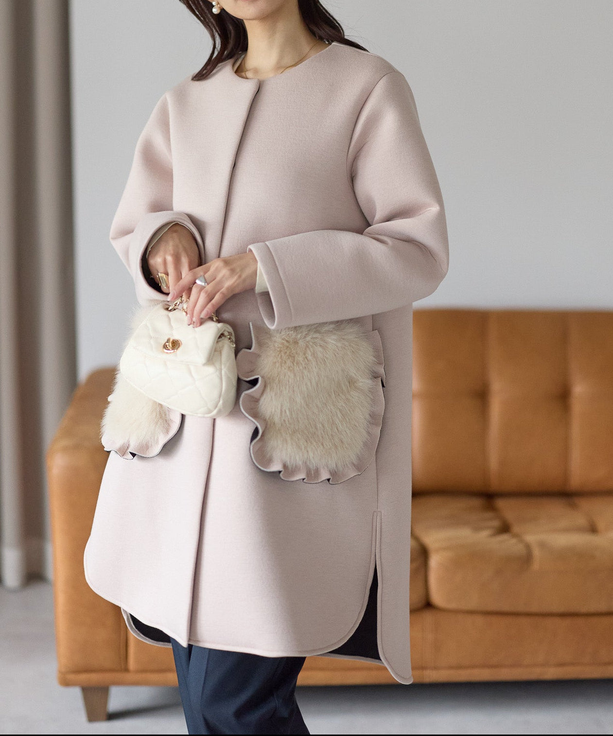 【12月5日(金)13時〜新発売】フリルファーポケットコート