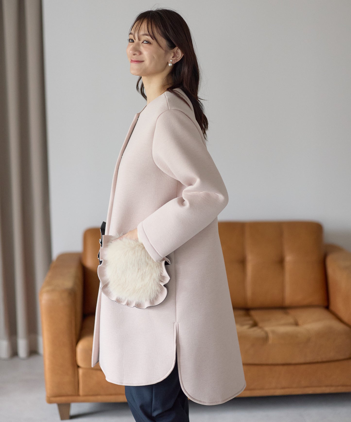 【12月5日(金)13時〜新発売】フリルファーポケットコート