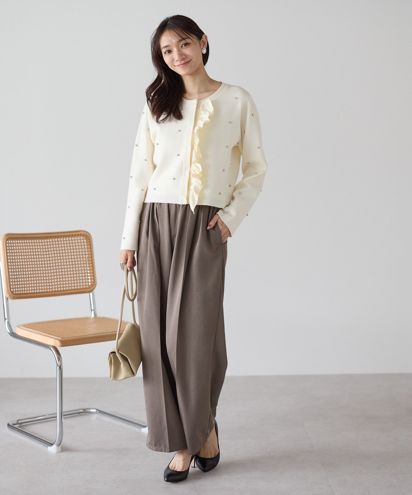 【11月9日(日)20時〜新発売】ジュエルフリルカーディガン