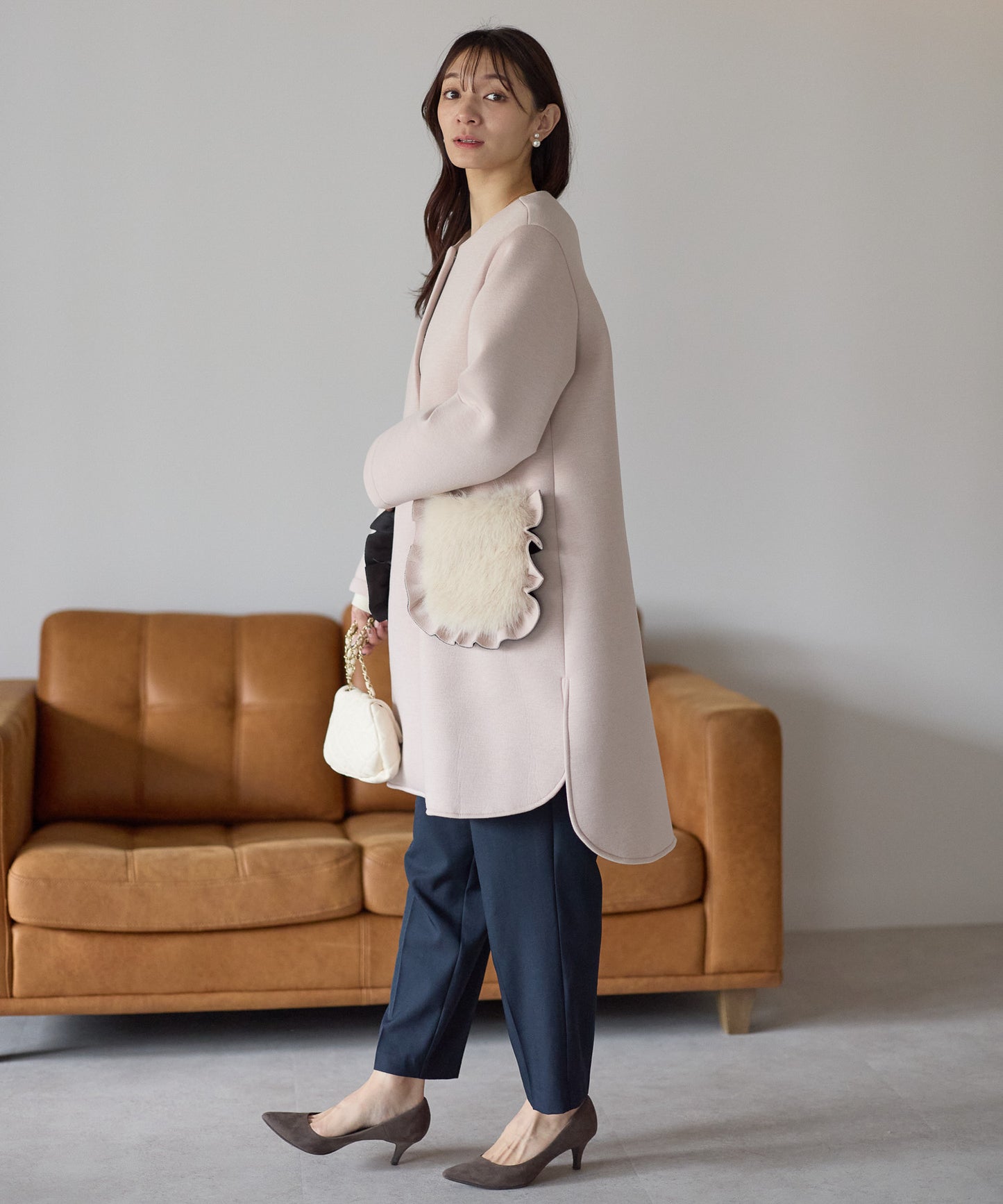 【12月5日(金)13時〜新発売】フリルファーポケットコート