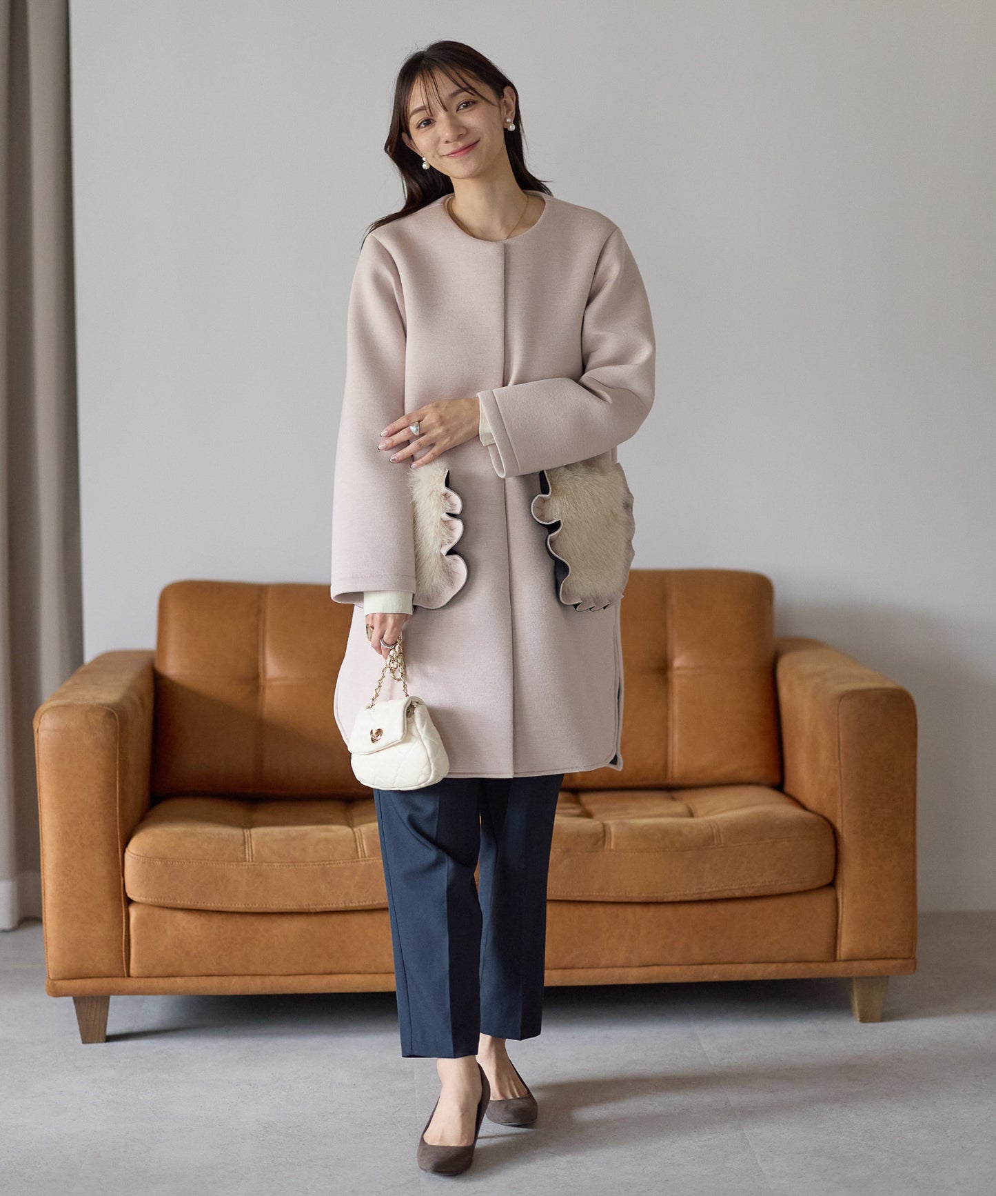 【12月5日(金)13時〜新発売】フリルファーポケットコート
