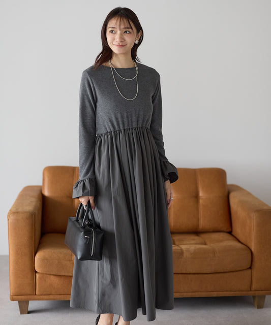 【11月9日(日)20時〜新発売】タフタフレアスリーブワンピース