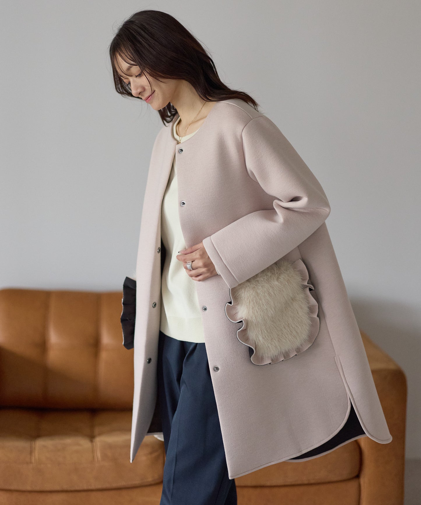 【12月5日(金)13時〜新発売】フリルファーポケットコート
