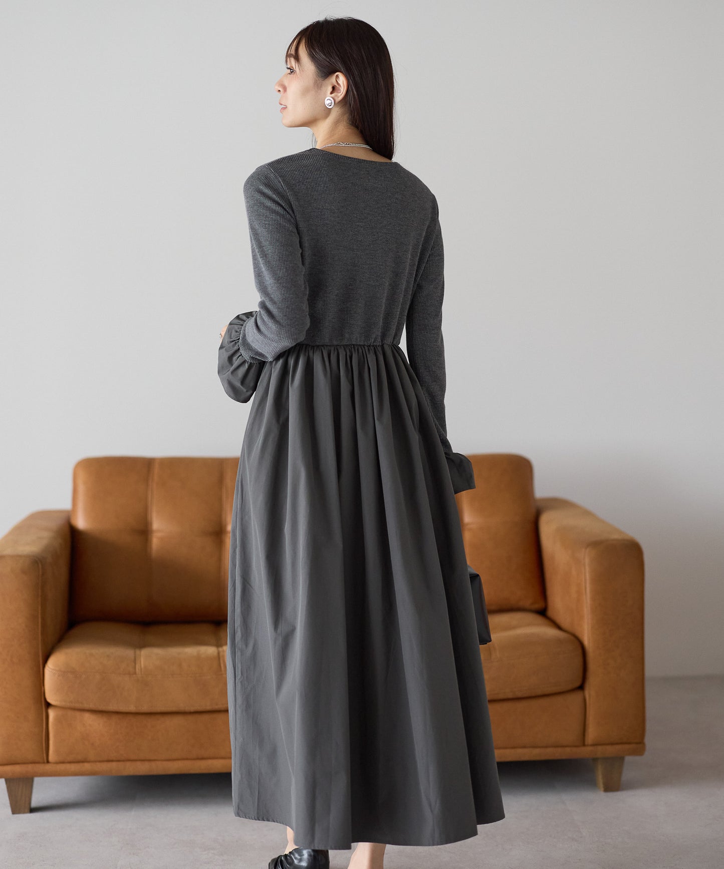 【11月9日(日)20時〜新発売】タフタフレアスリーブワンピース